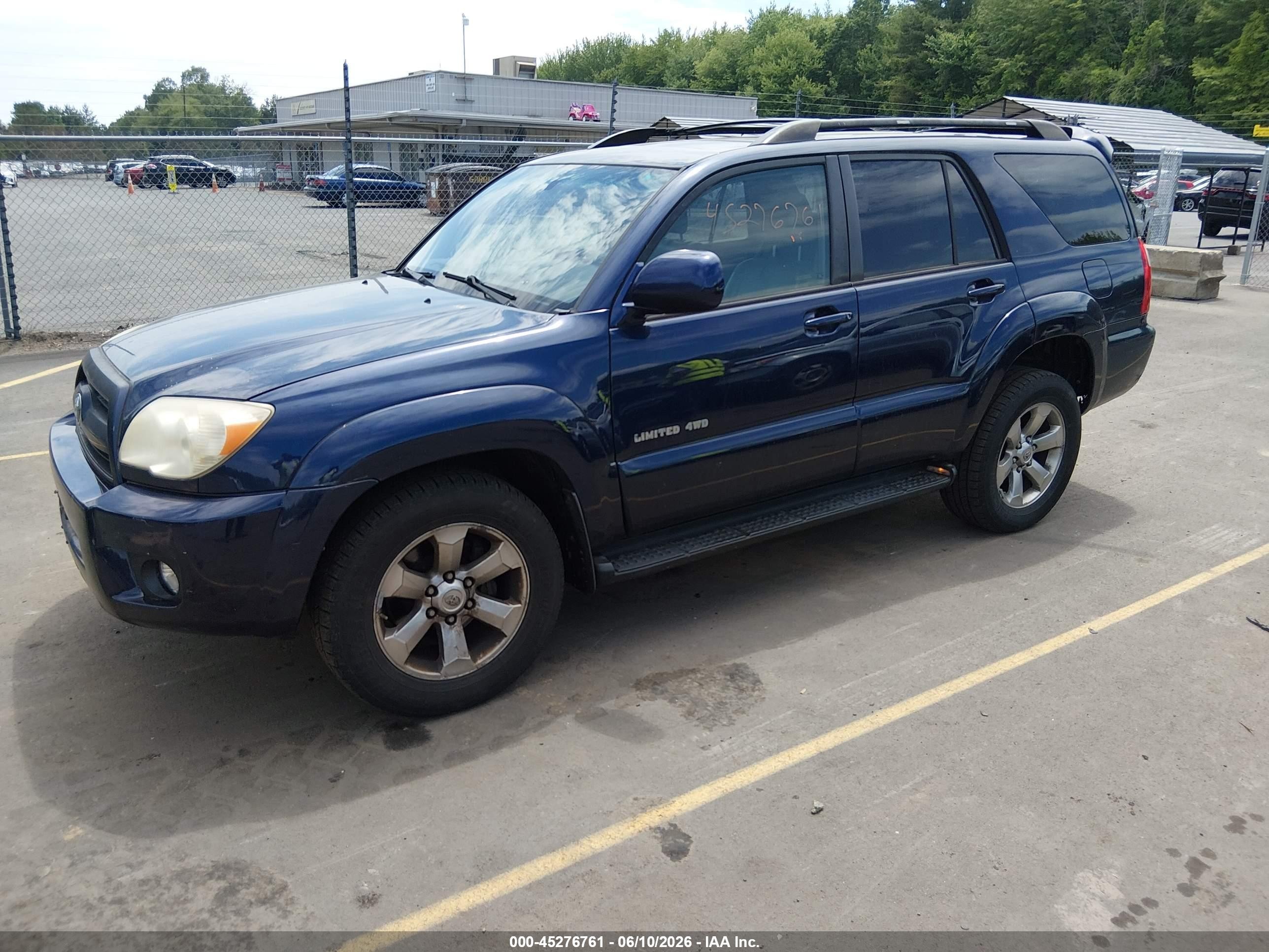 2006 Toyota 4runner Limited V6 Dark Blue vin: JTEBU17R568053922