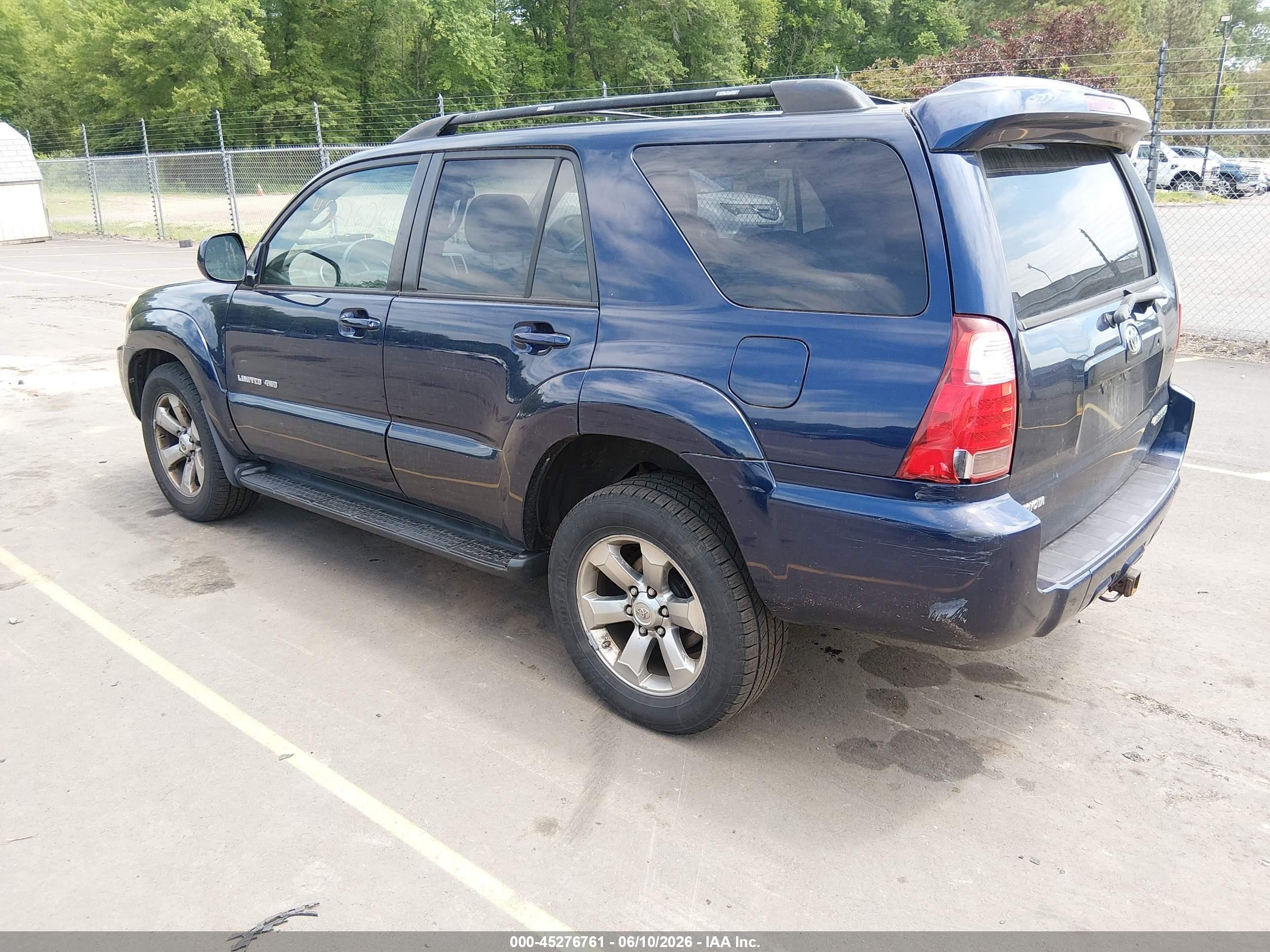2006 Toyota 4runner Limited V6 Dark Blue vin: JTEBU17R568053922