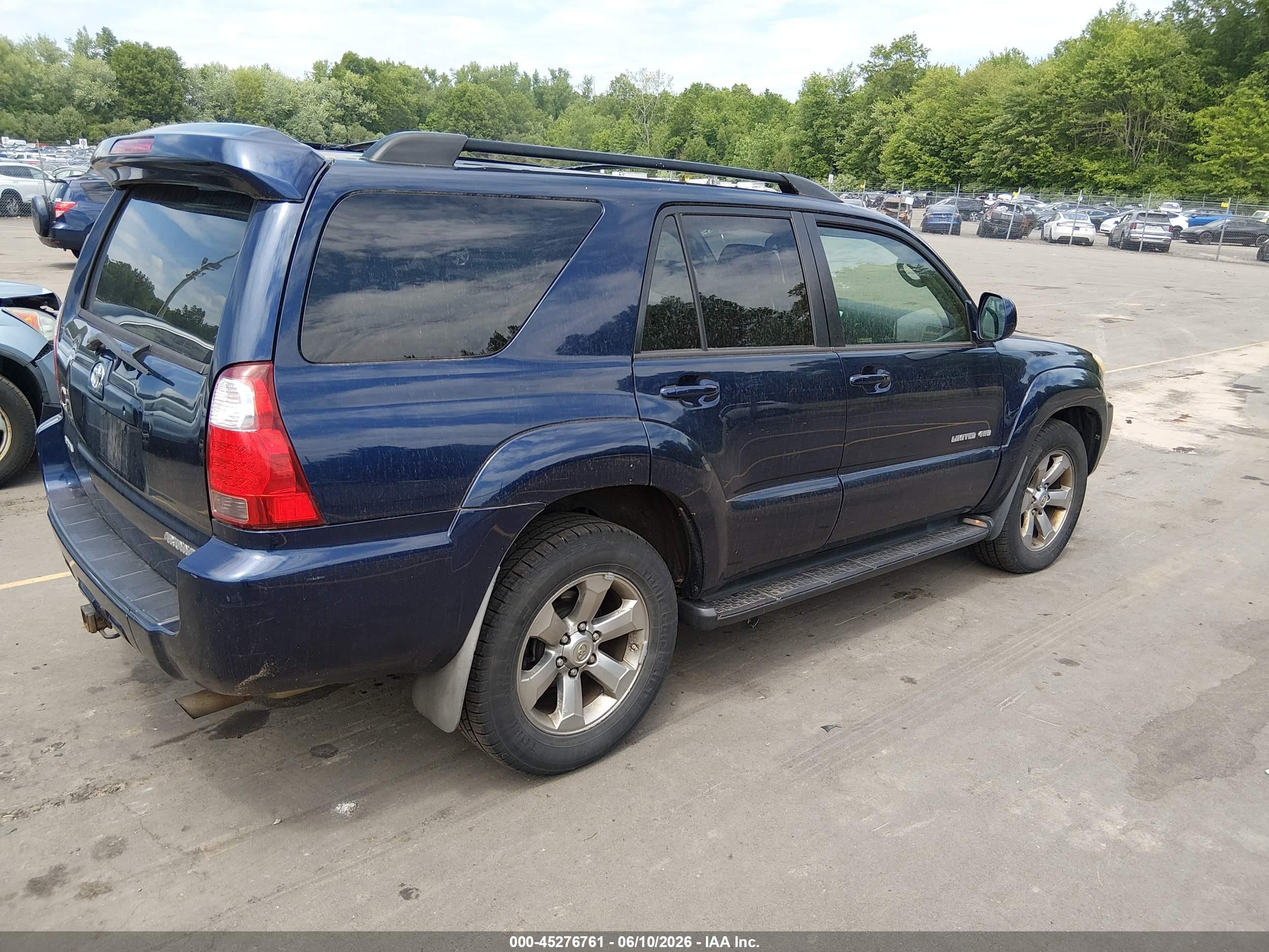 2006 Toyota 4runner Limited V6 Dark Blue vin: JTEBU17R568053922