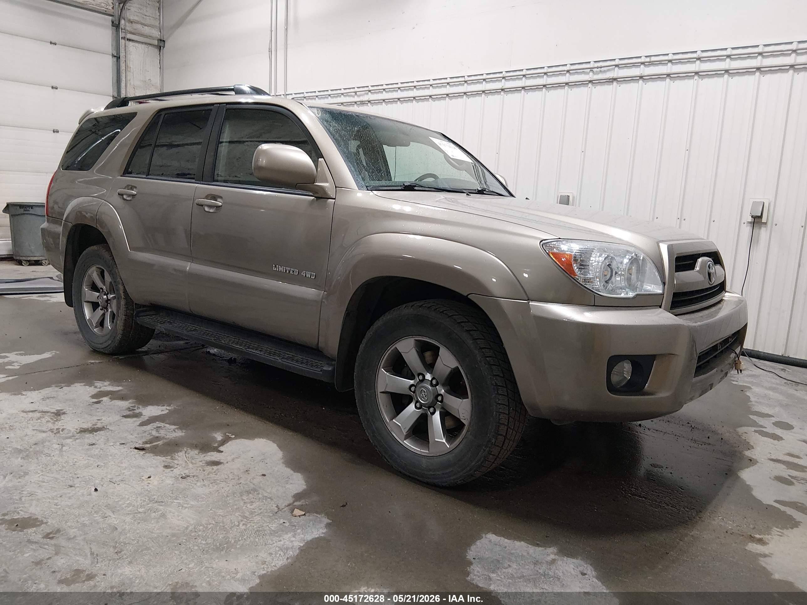 2007 Toyota 4runner Limited V6 Gold vin: JTEBU17R570107641