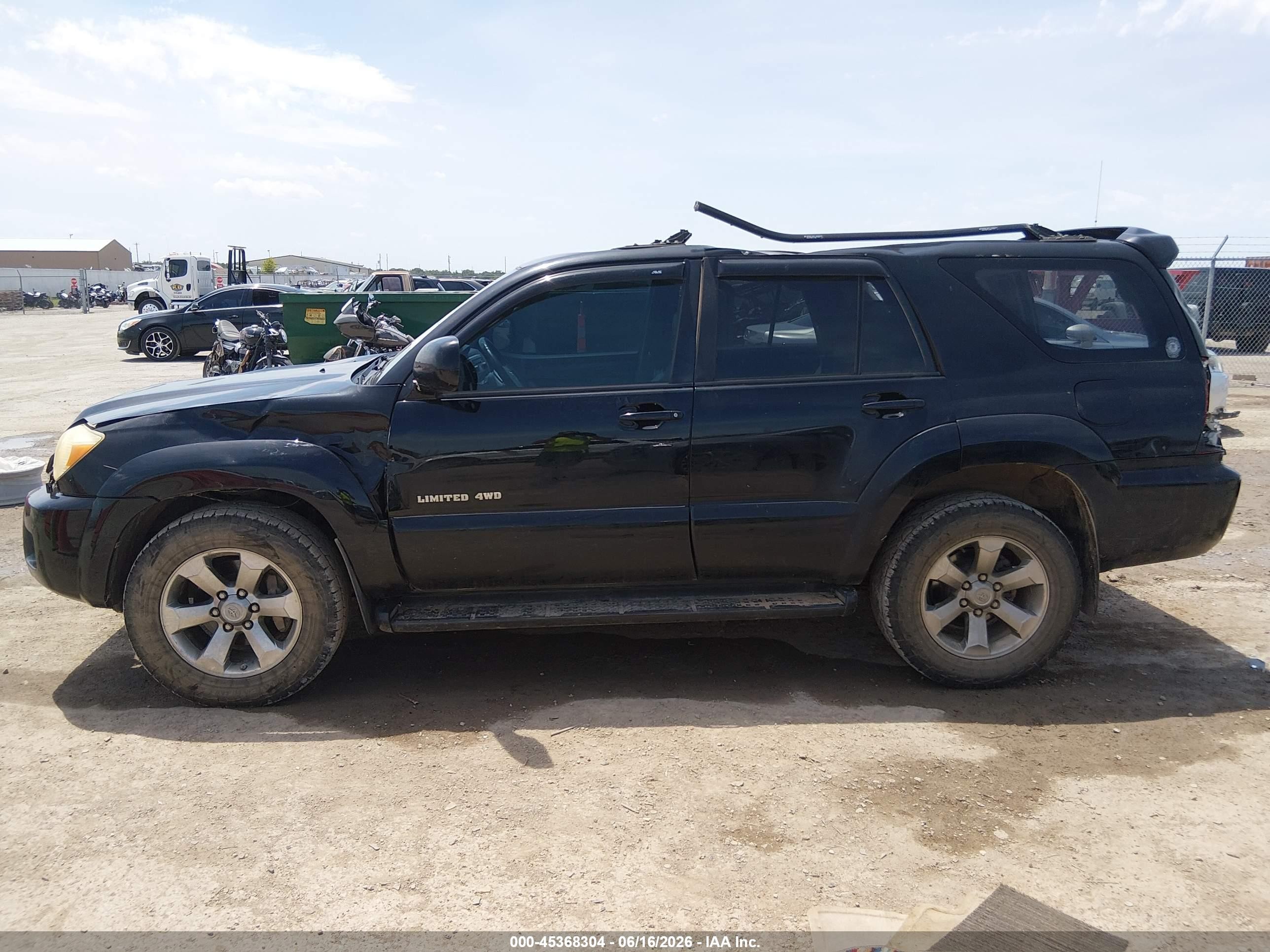 2008 Toyota 4runner Limited V6 Black vin: JTEBU17R58K032980