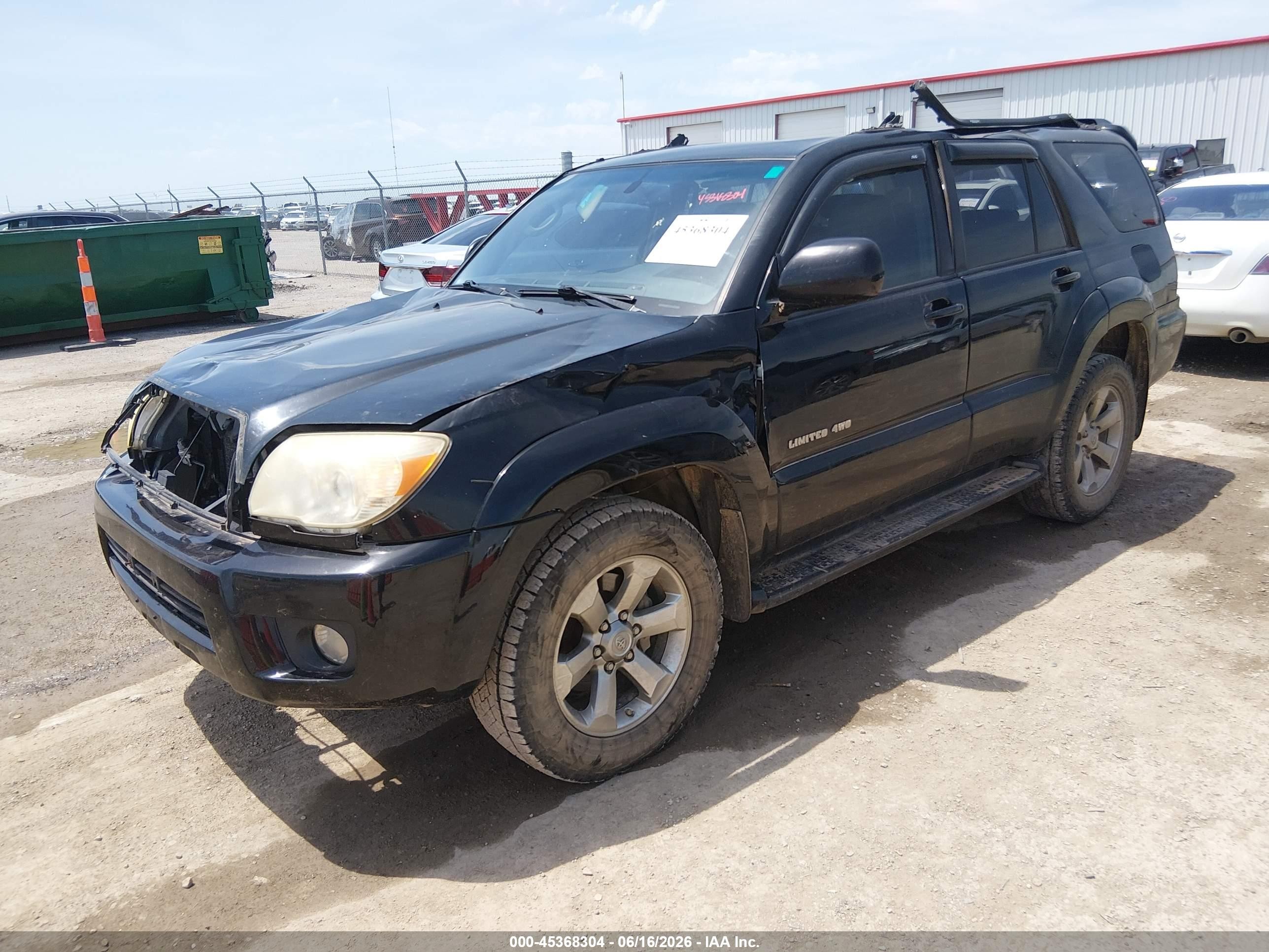 2008 Toyota 4runner Limited V6 Black vin: JTEBU17R58K032980