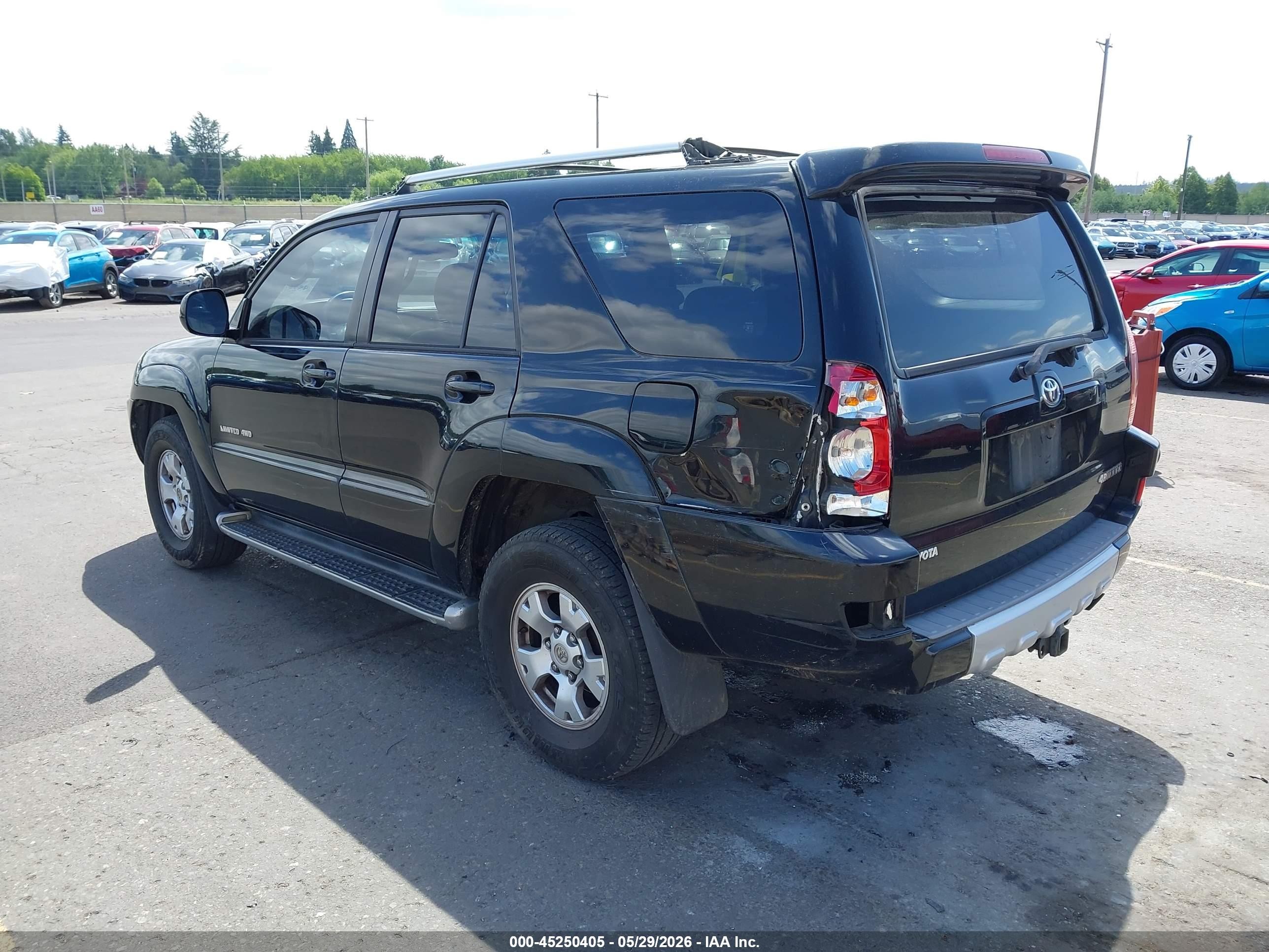 2003 Toyota 4runner Limited V6 Black vin: JTEBU17R630009664