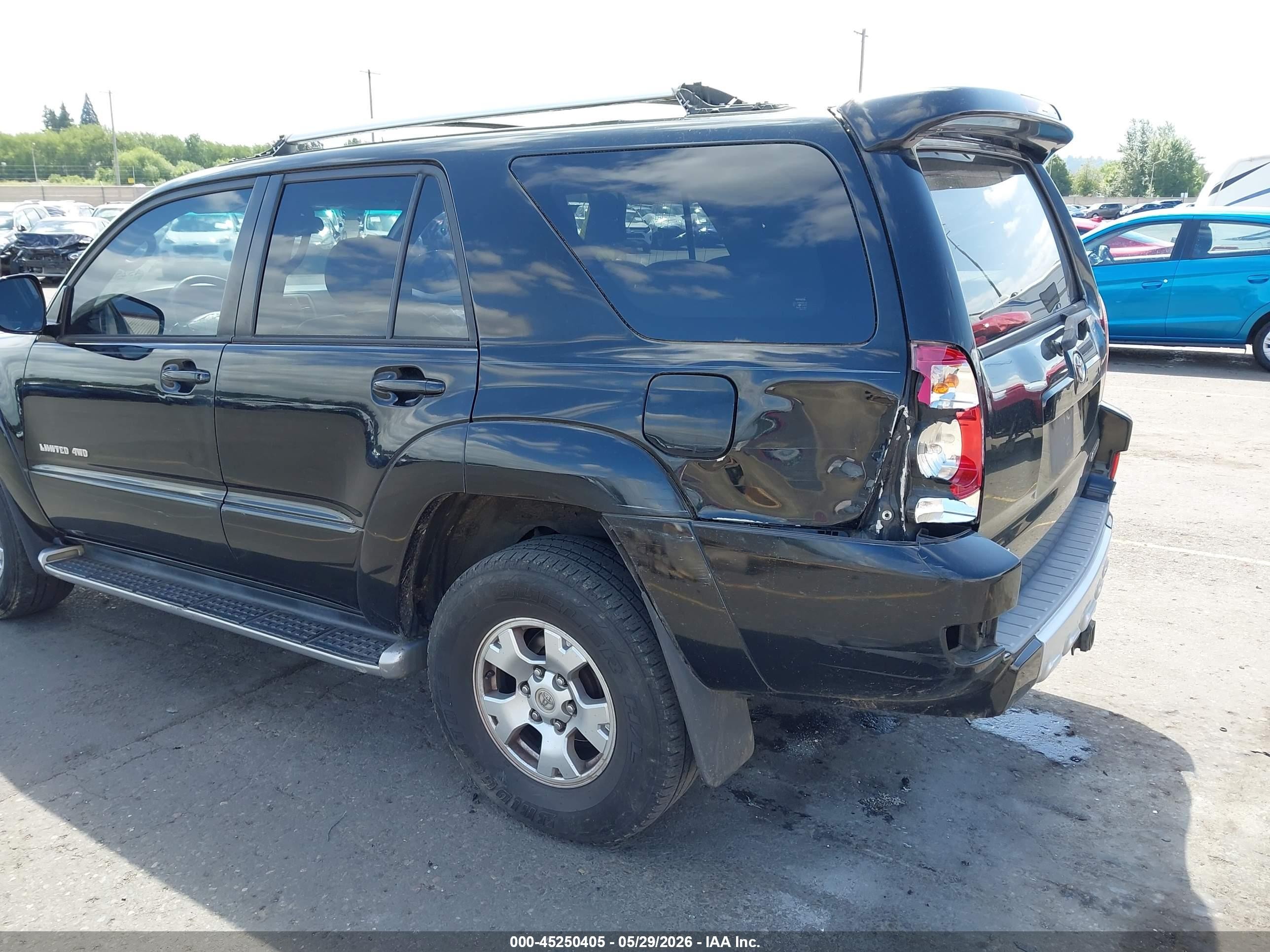 2003 Toyota 4runner Limited V6 Black vin: JTEBU17R630009664