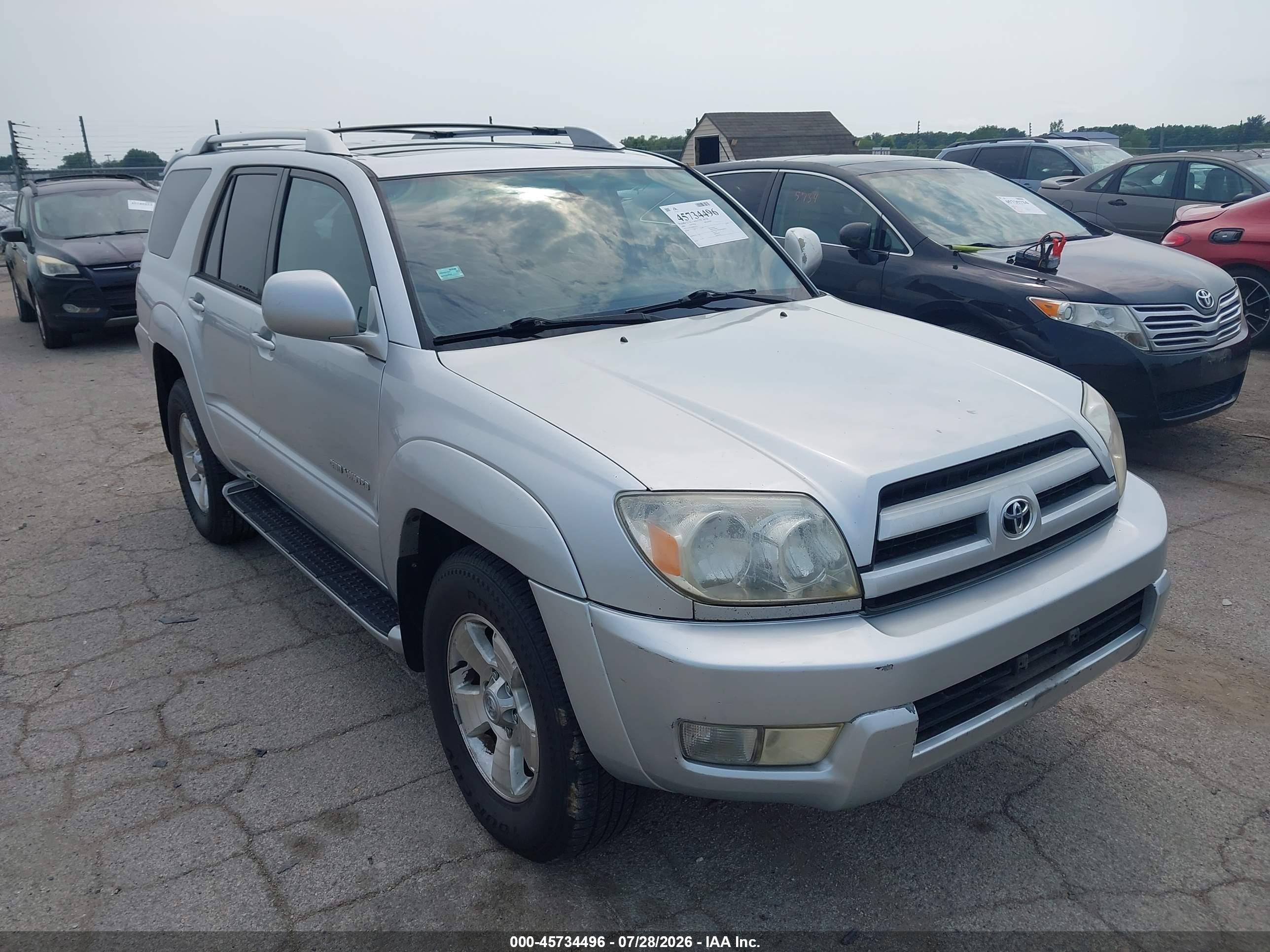 2004 Toyota 4runner Limited V6 Silver vin: JTEBU17R648011756