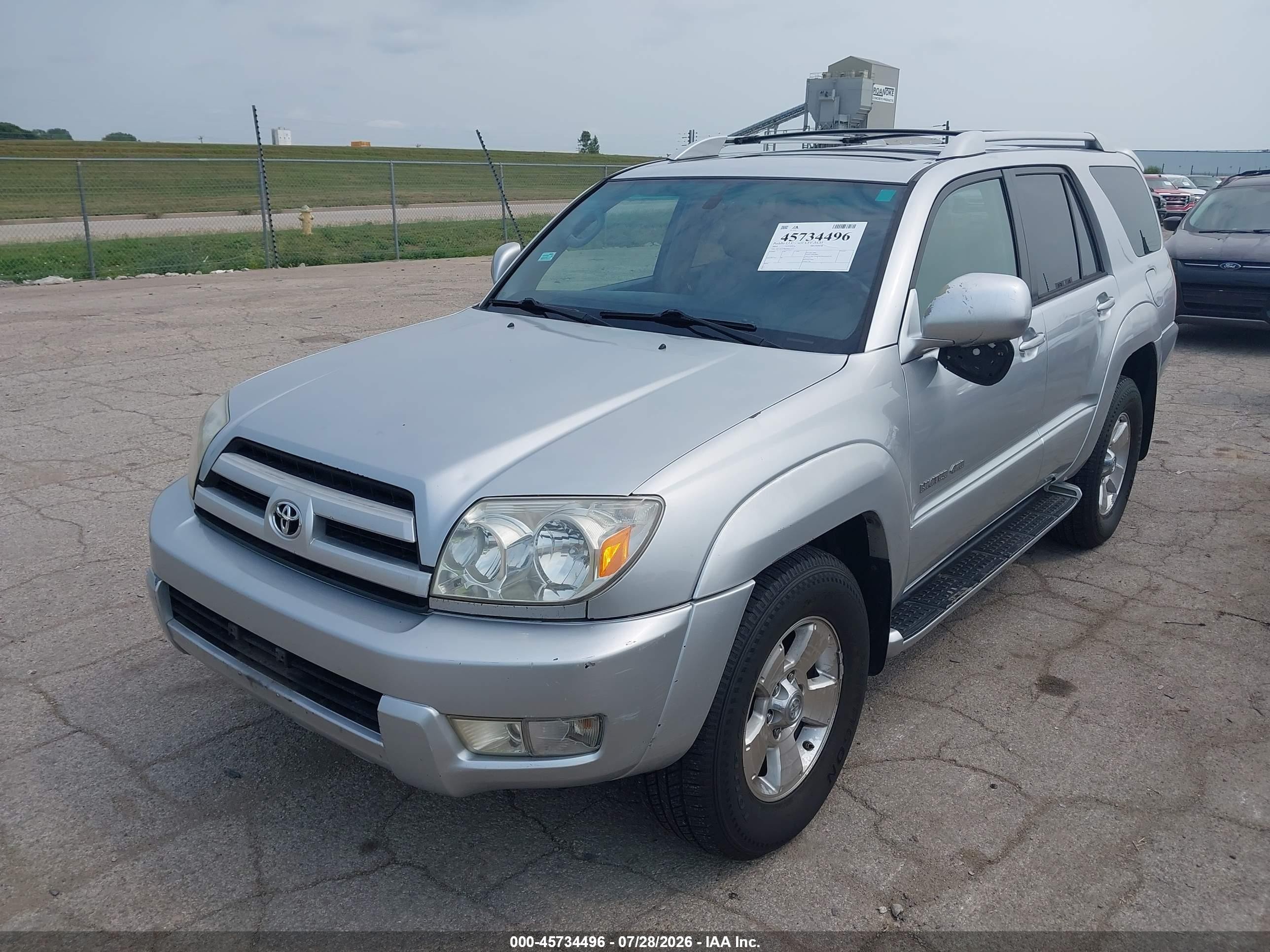 2004 Toyota 4runner Limited V6 Silver vin: JTEBU17R648011756