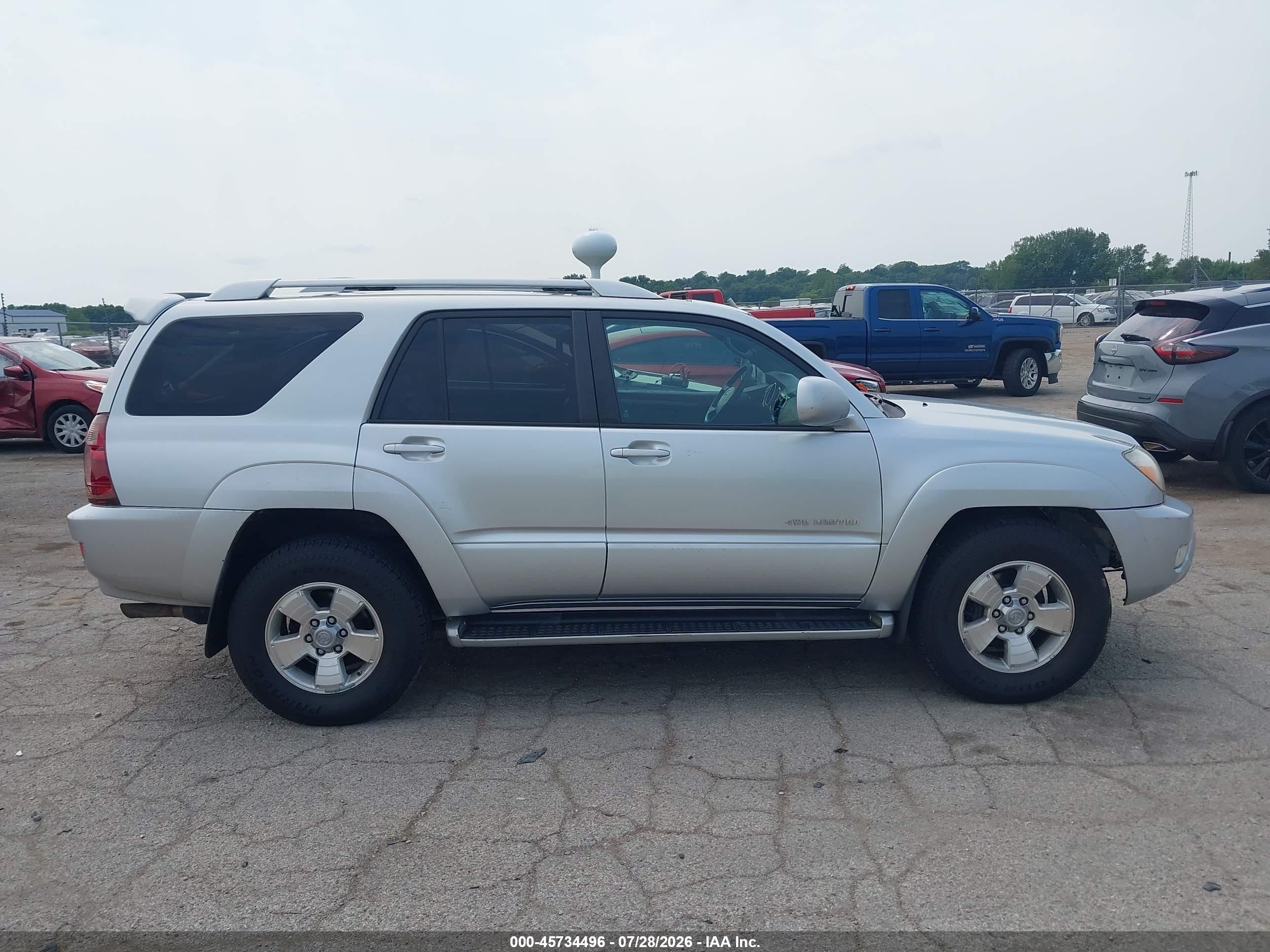 2004 Toyota 4runner Limited V6 Silver vin: JTEBU17R648011756