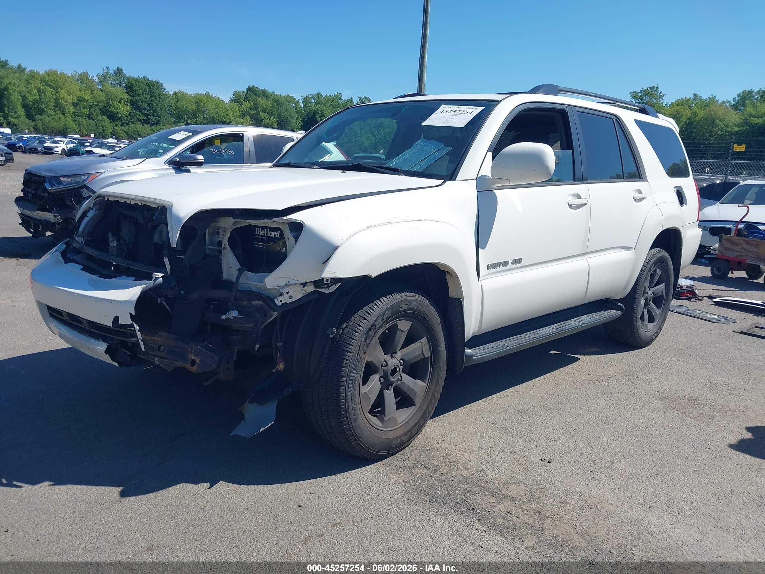 2006 Toyota 4runner Limited V6 White vin: JTEBU17R660096597