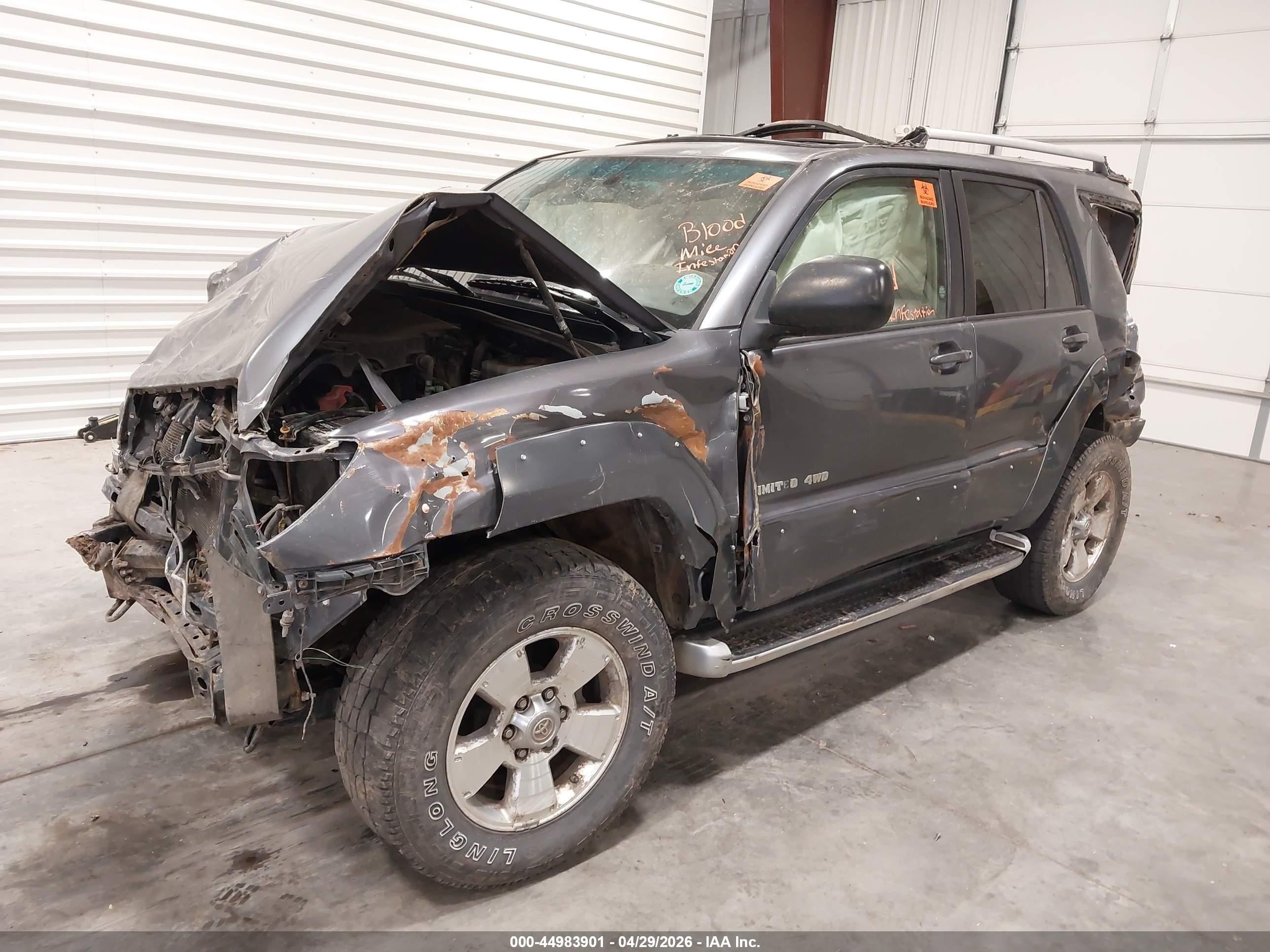 2004 Toyota 4runner Limited V6 Gray vin: JTEBU17R740040374