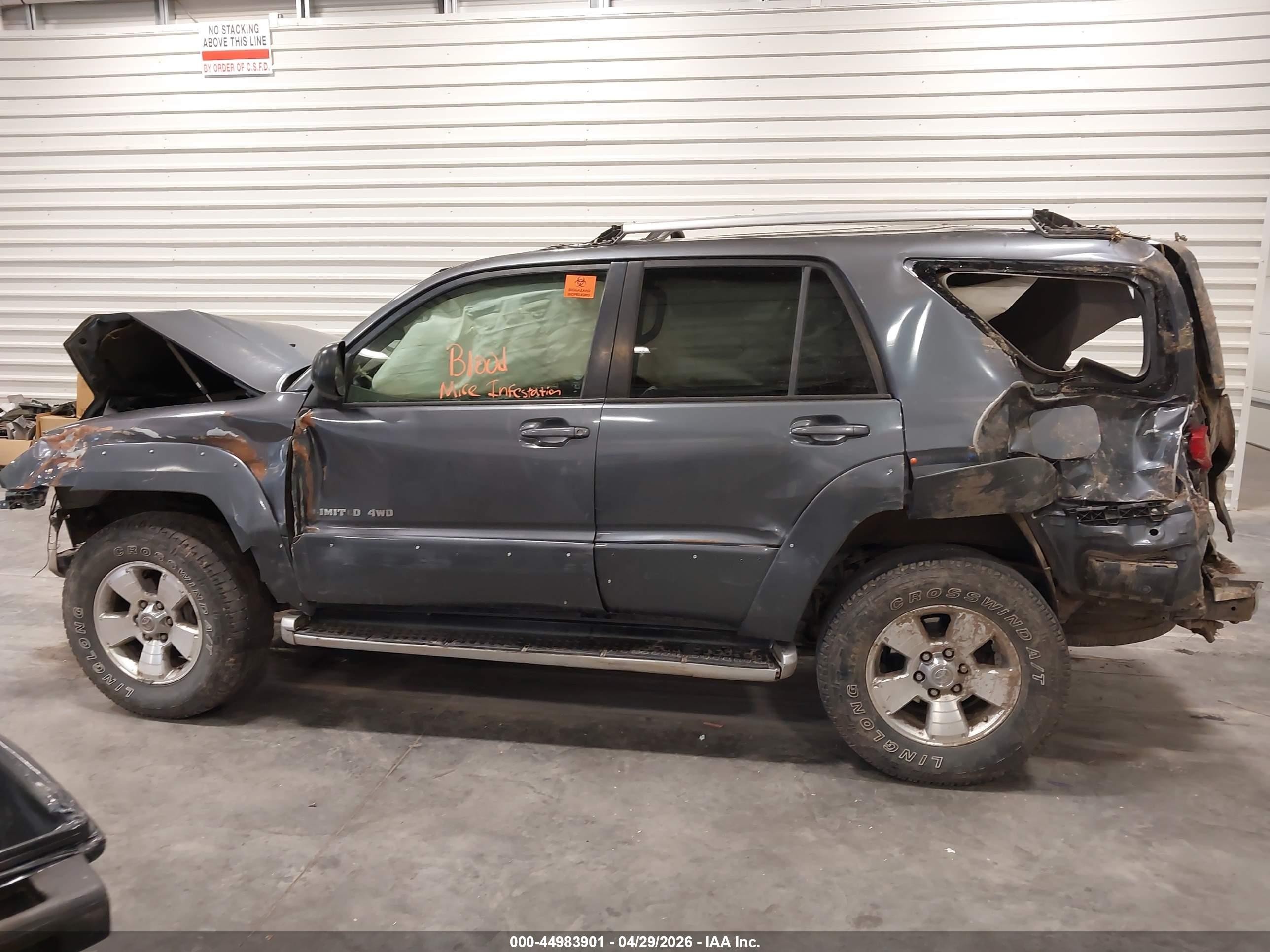 2004 Toyota 4runner Limited V6 Gray vin: JTEBU17R740040374