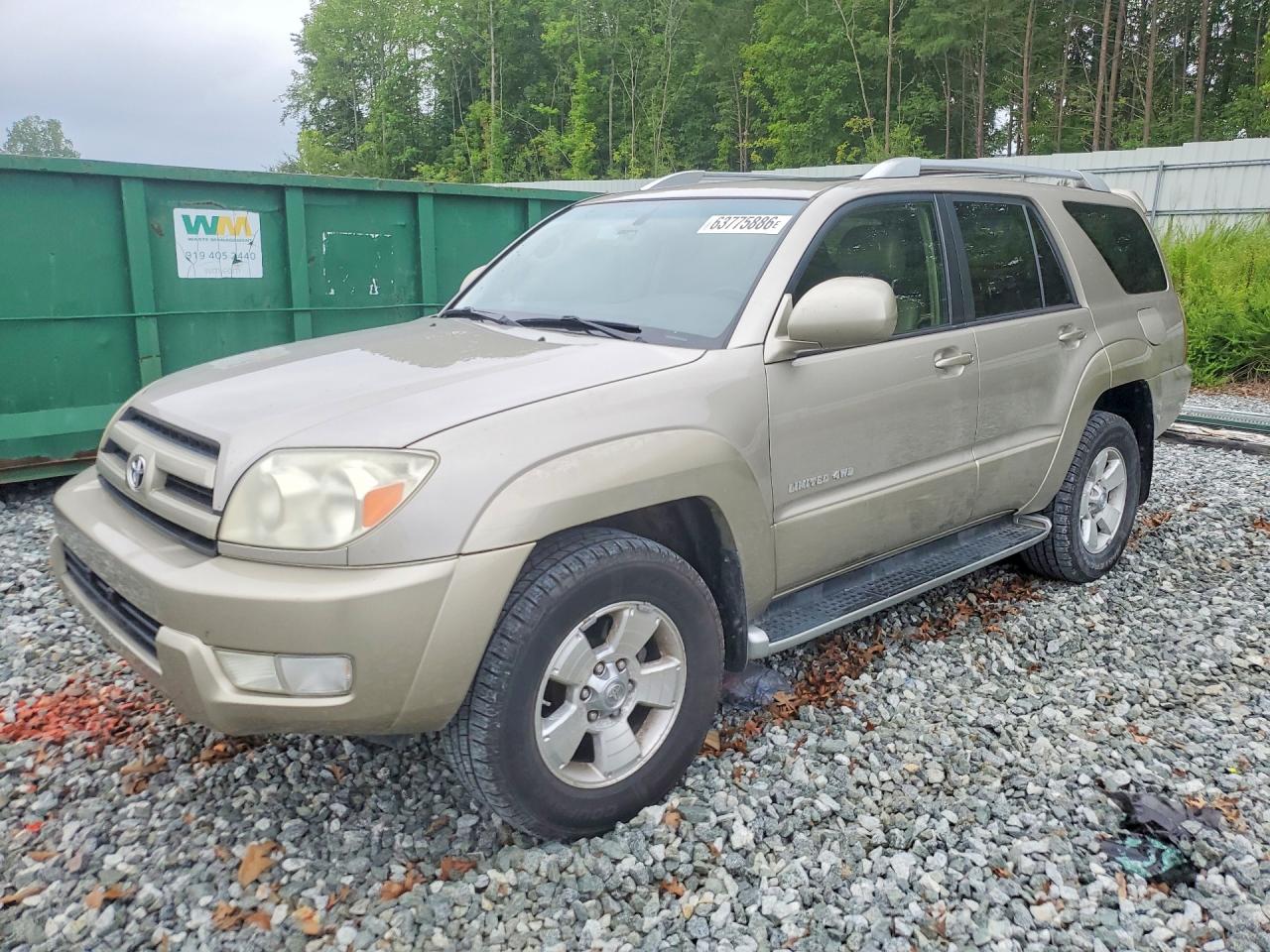 2004 Toyota 4runner Limited Gold vin: JTEBU17R840037449
