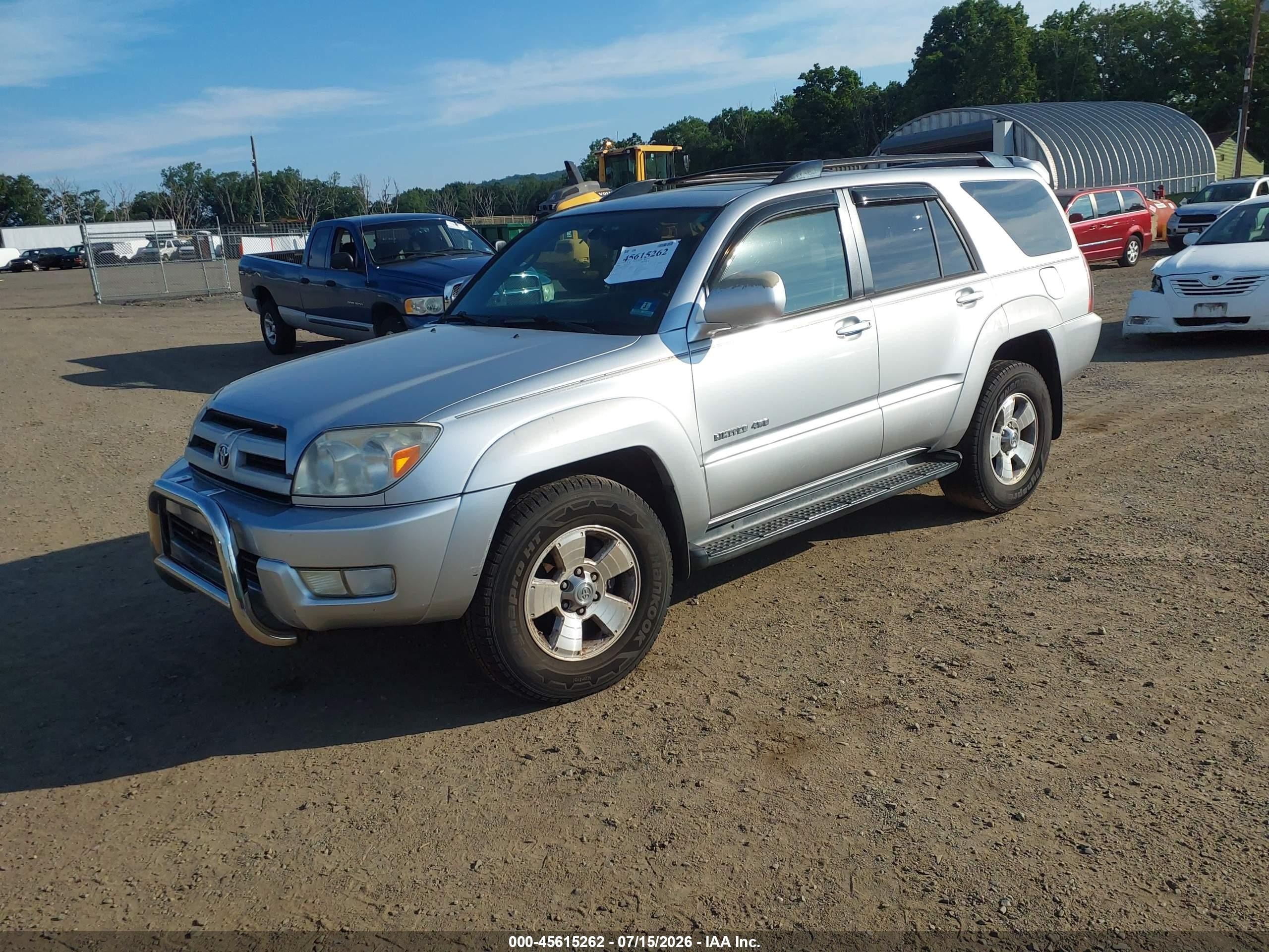 2005 Toyota 4runner Limited V6 Silver vin: JTEBU17R858033243