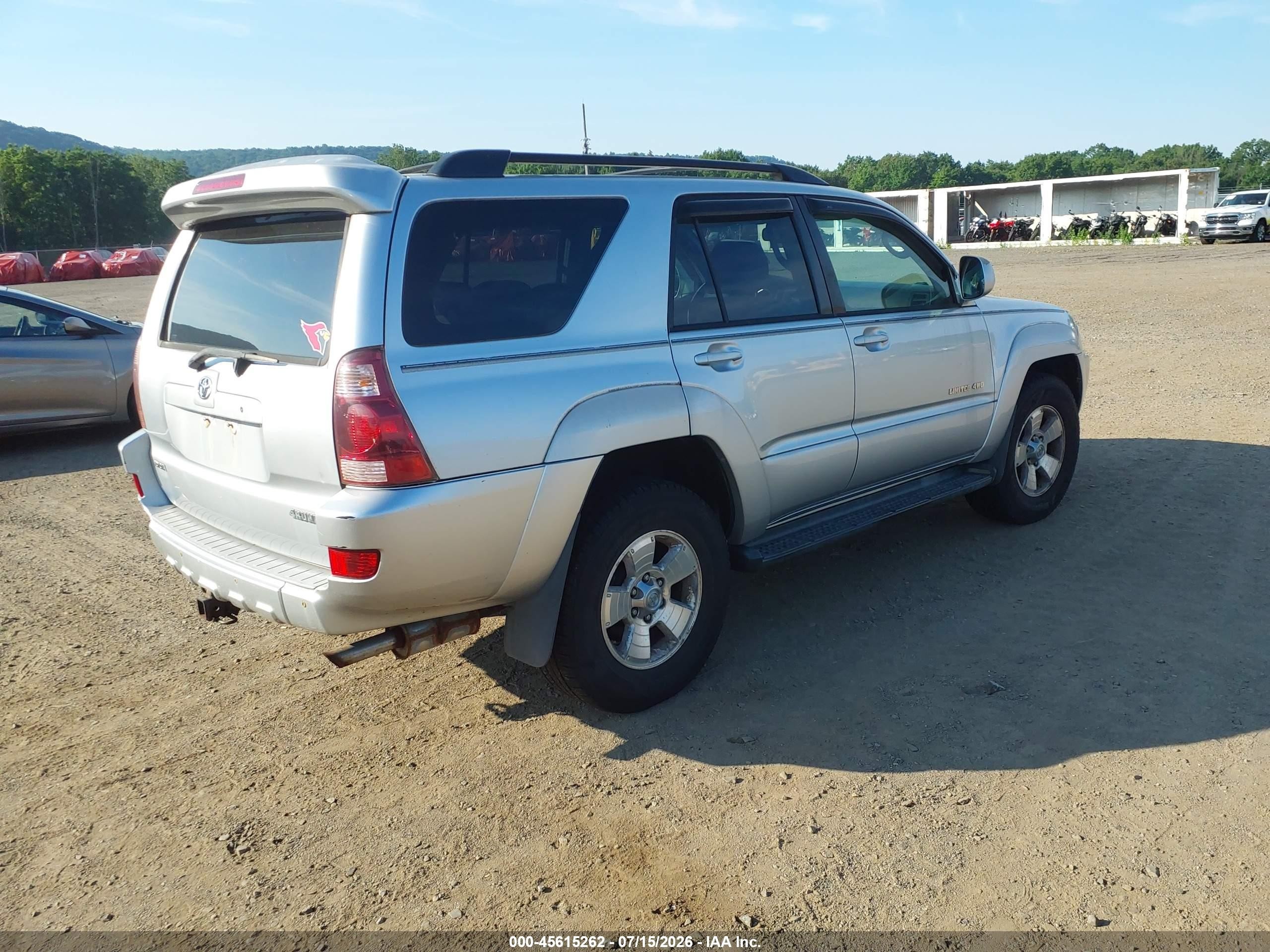 2005 Toyota 4runner Limited V6 Silver vin: JTEBU17R858033243