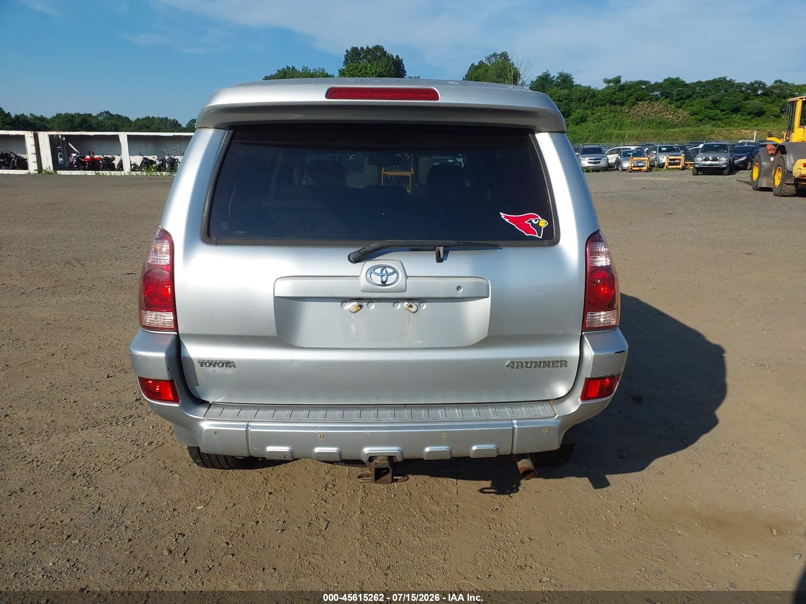 2005 Toyota 4runner Limited V6 Silver vin: JTEBU17R858033243