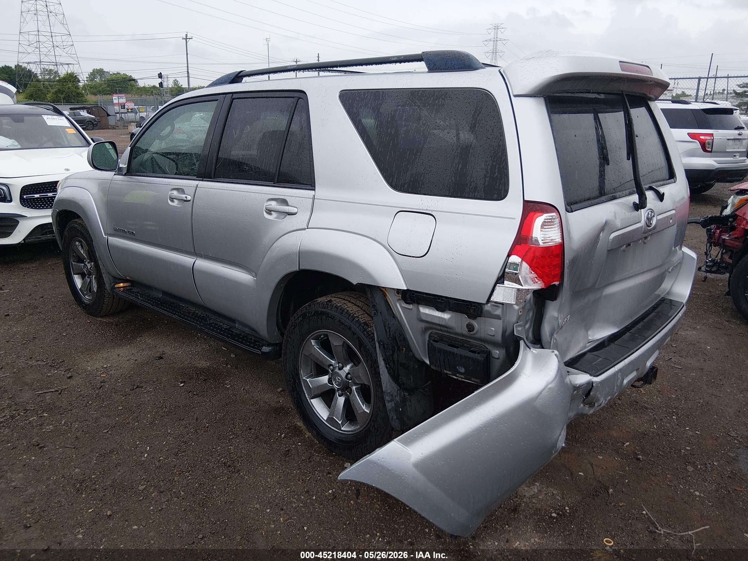 2007 Toyota 4runner Limited V6 Silver vin: JTEBU17R878102807