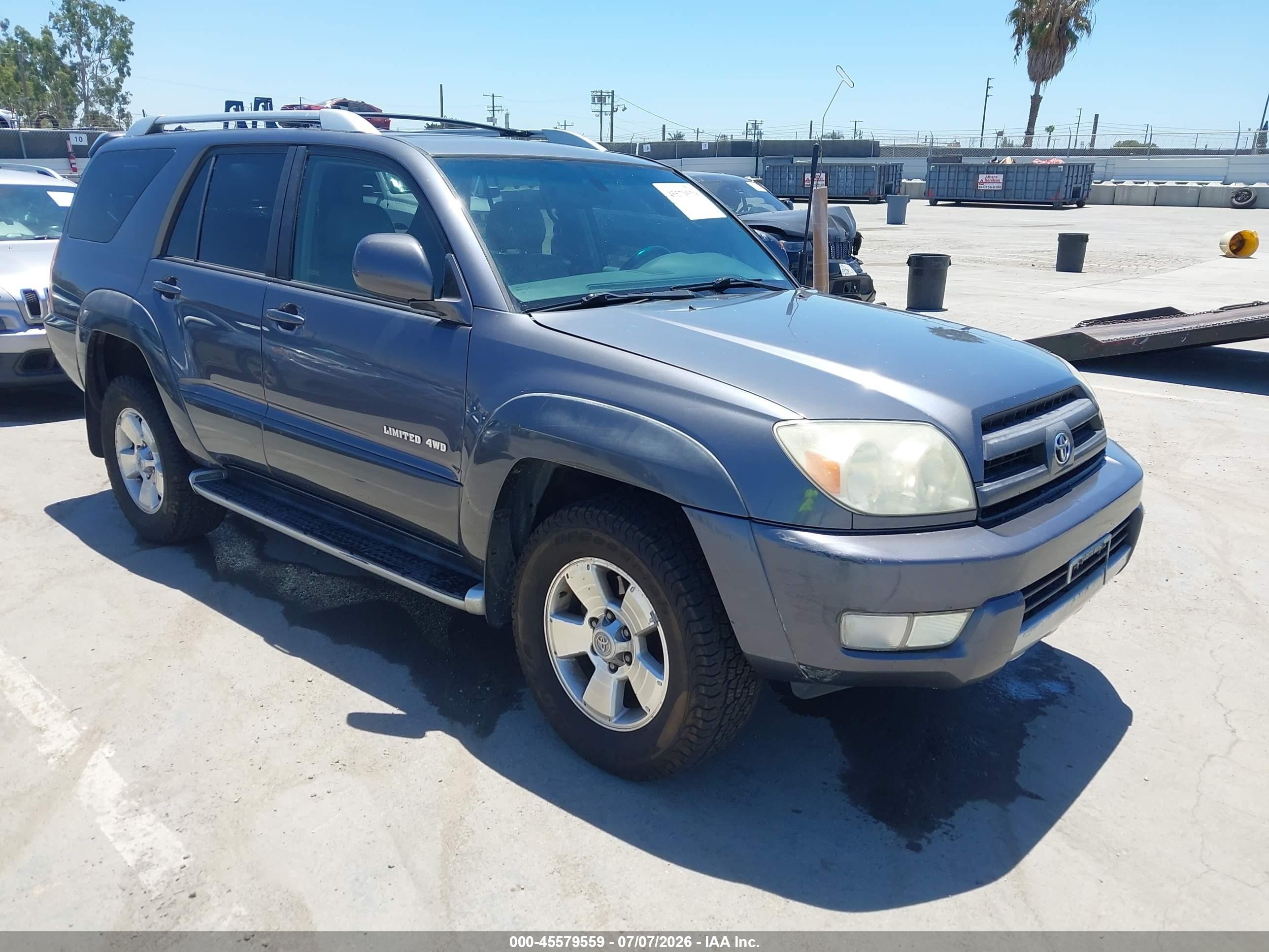 2003 Toyota 4runner Limited V6 Gray vin: JTEBU17R938002502