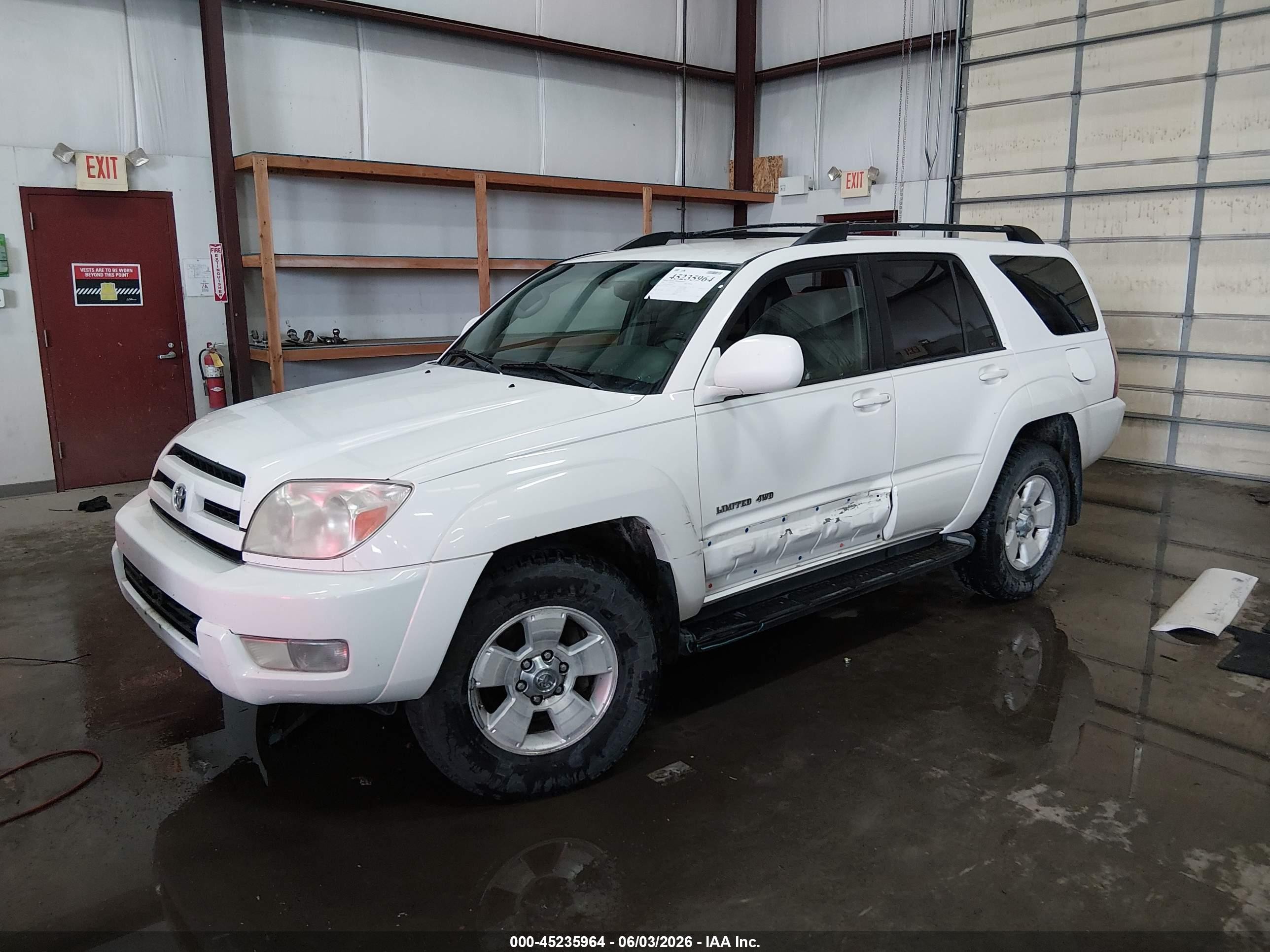 2005 Toyota 4runner Limited V6 White vin: JTEBU17R950062698