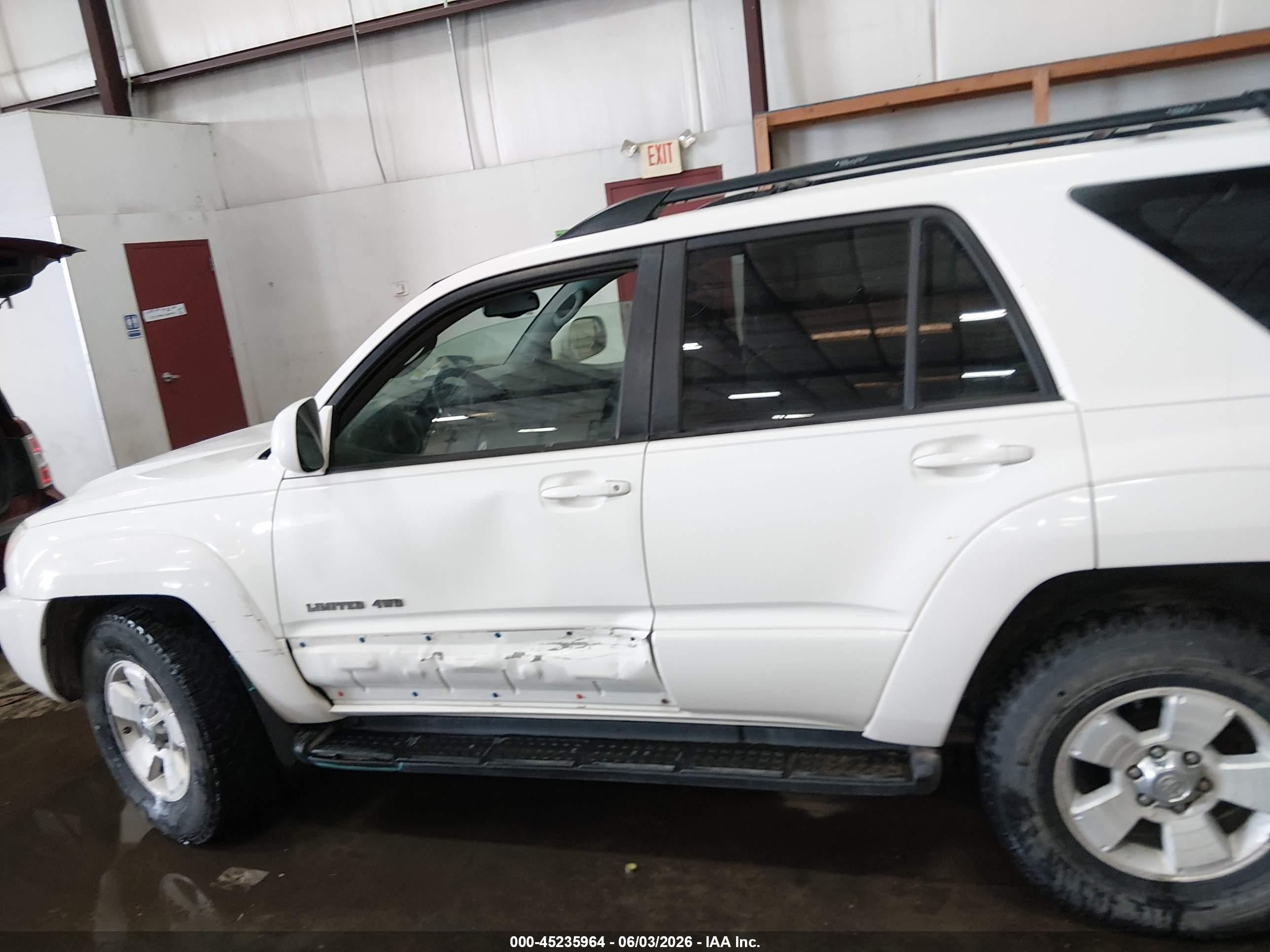 2005 Toyota 4runner Limited V6 White vin: JTEBU17R950062698