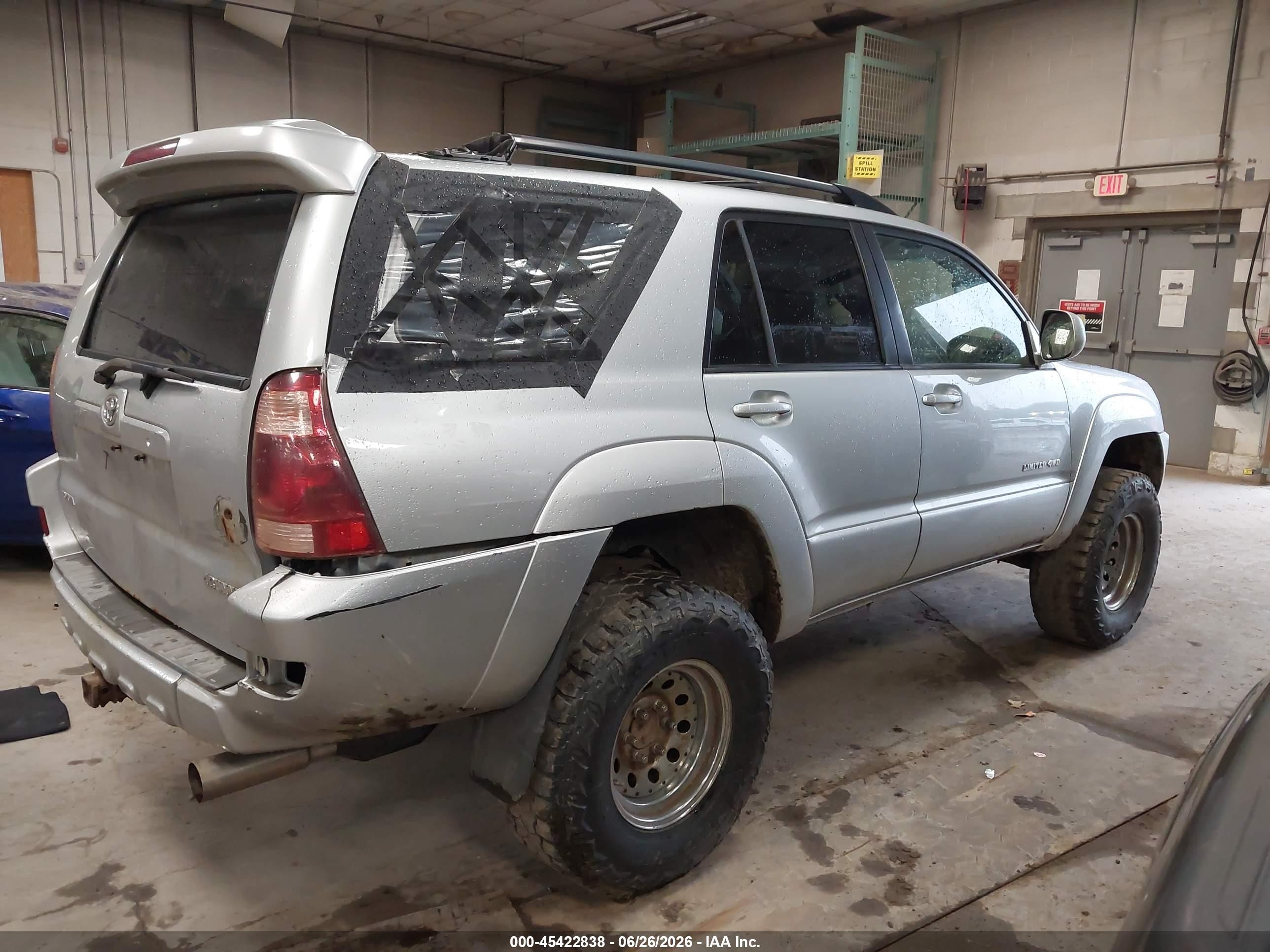 2005 Toyota 4runner Limited V6 Silver vin: JTEBU17R950066959