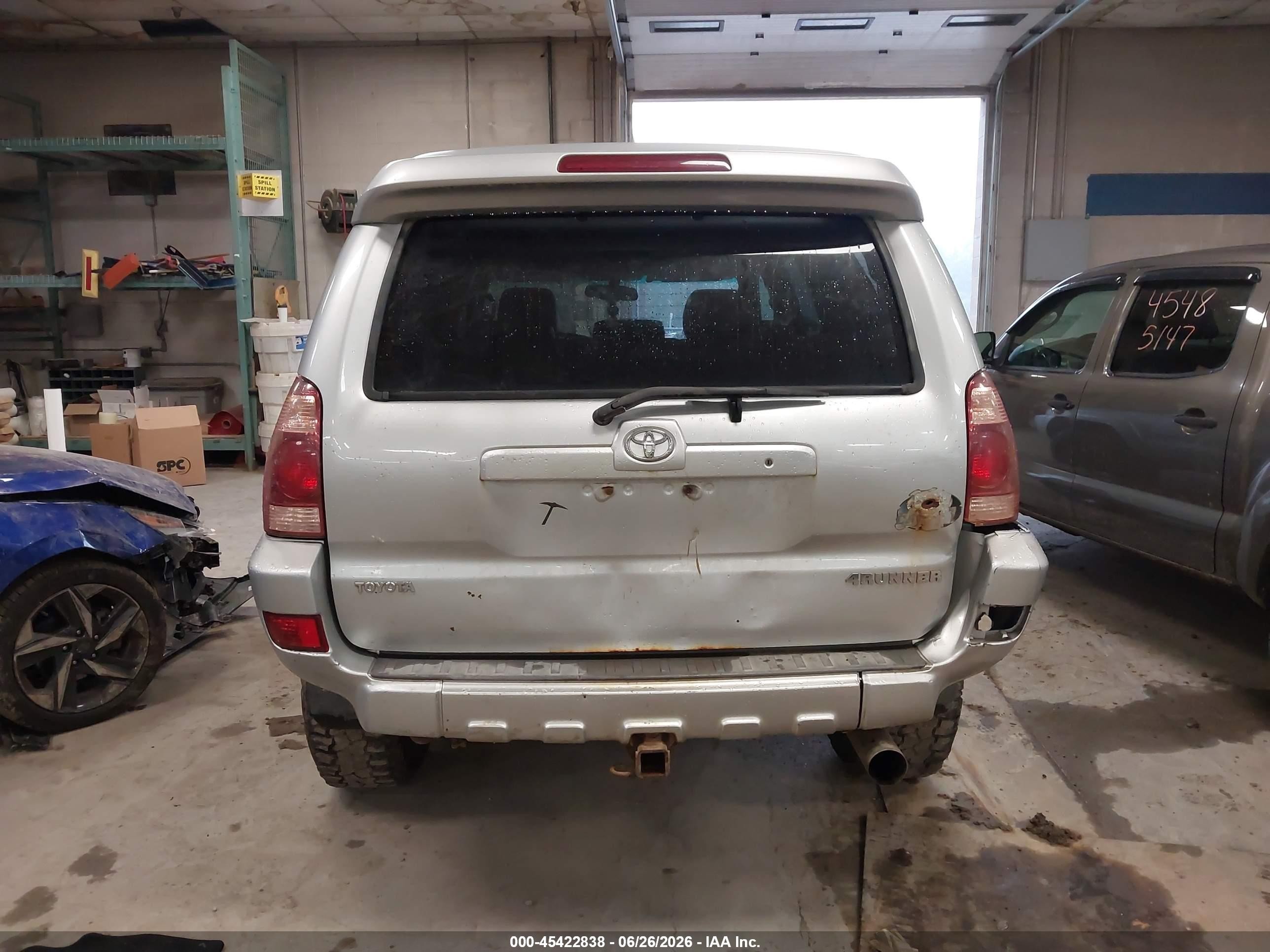 2005 Toyota 4runner Limited V6 Silver vin: JTEBU17R950066959