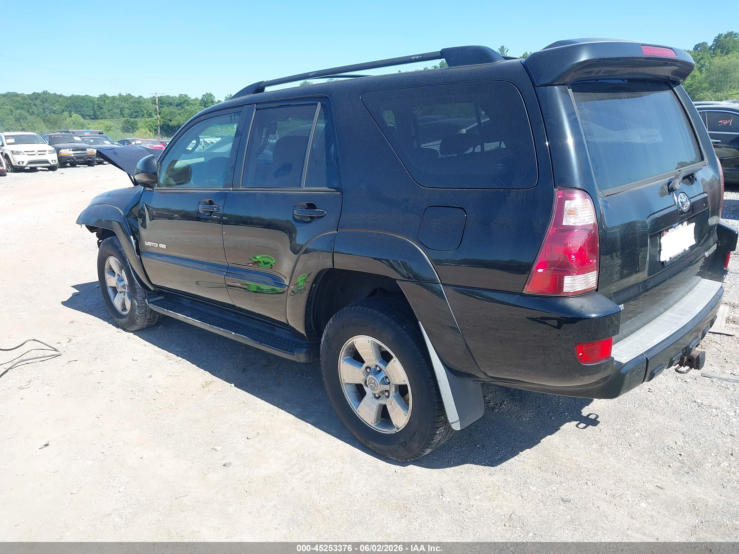 2005 Toyota 4runner Limited V6 Black vin: JTEBU17R950070591