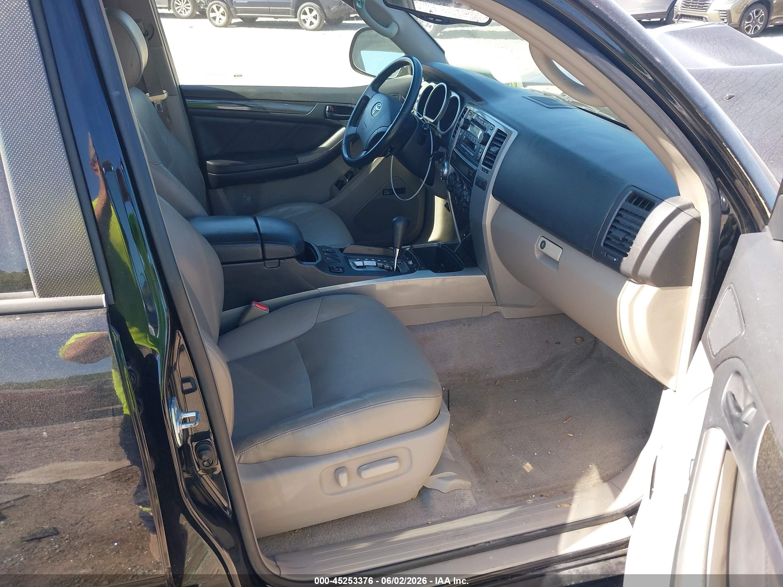 2005 Toyota 4runner Limited V6 Black vin: JTEBU17R950070591