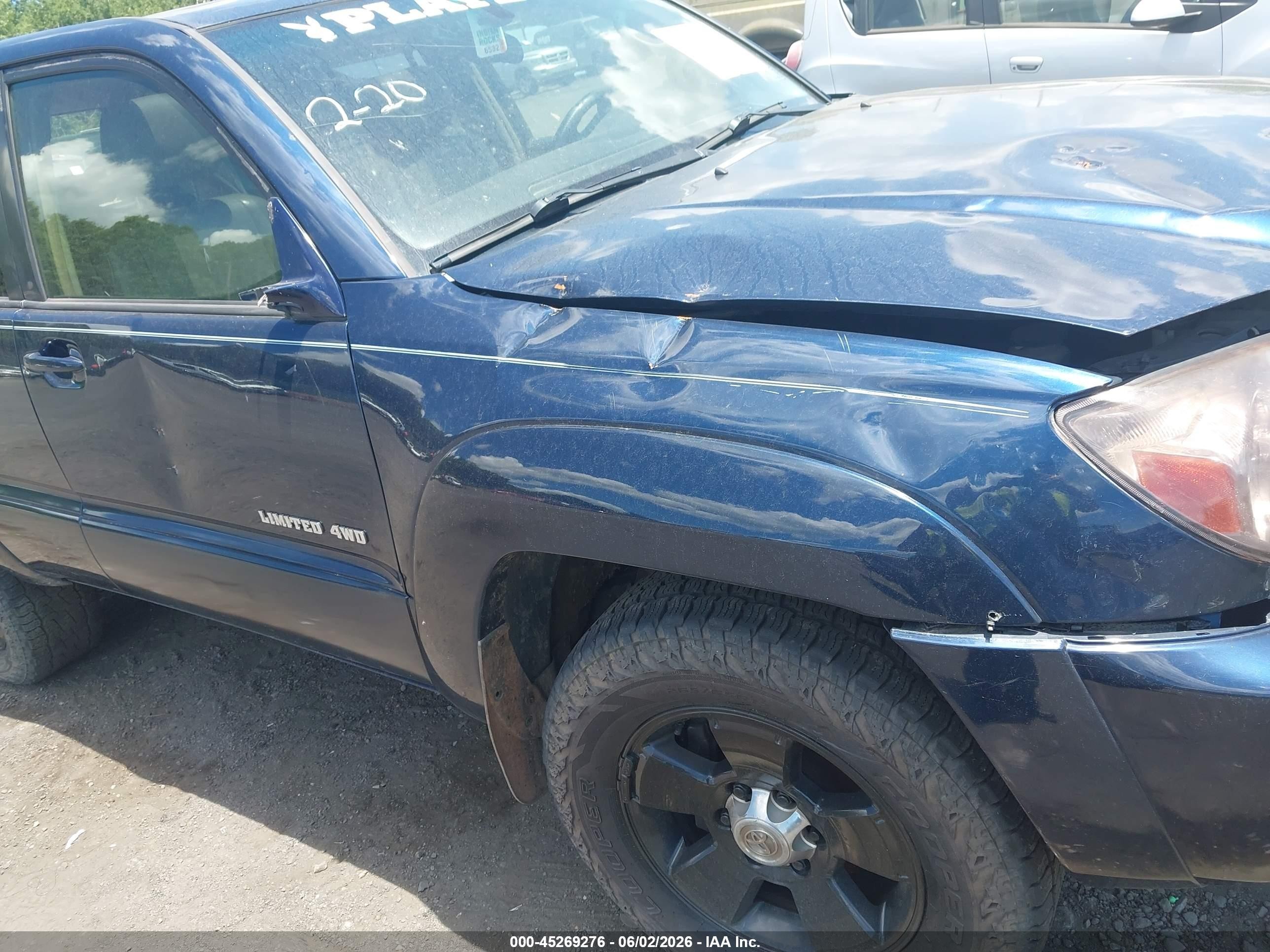 2005 Toyota 4runner Limited V6 Blue vin: JTEBU17R958032568