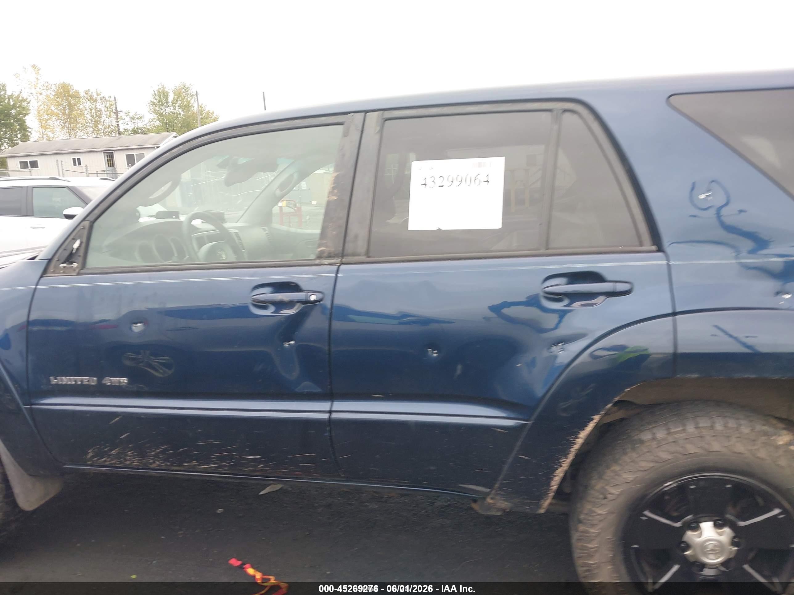2005 Toyota 4runner Limited V6 Blue vin: JTEBU17R958032568