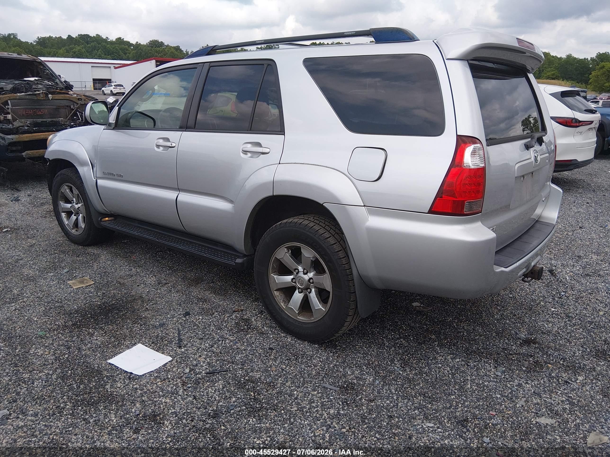 2006 Toyota 4runner Limited V6 Silver vin: JTEBU17R960100741