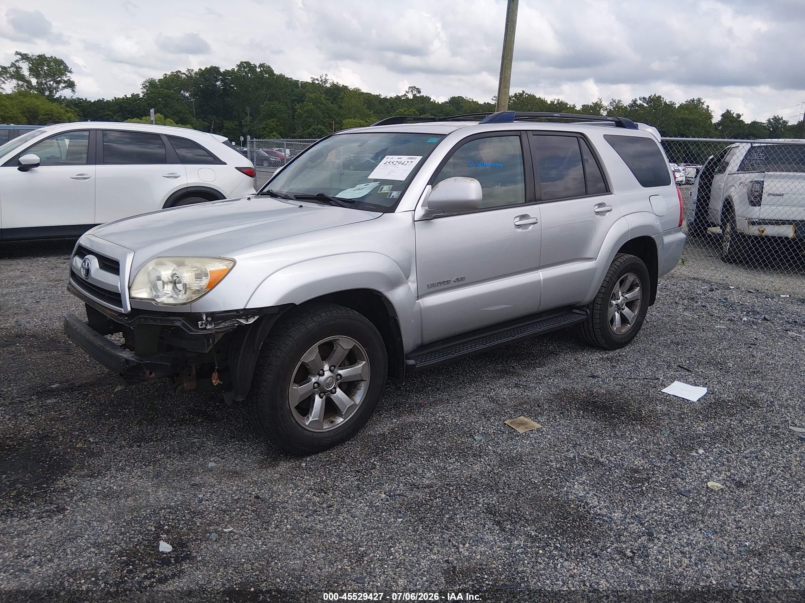 2006 Toyota 4runner Limited V6 Silver vin: JTEBU17R960100741