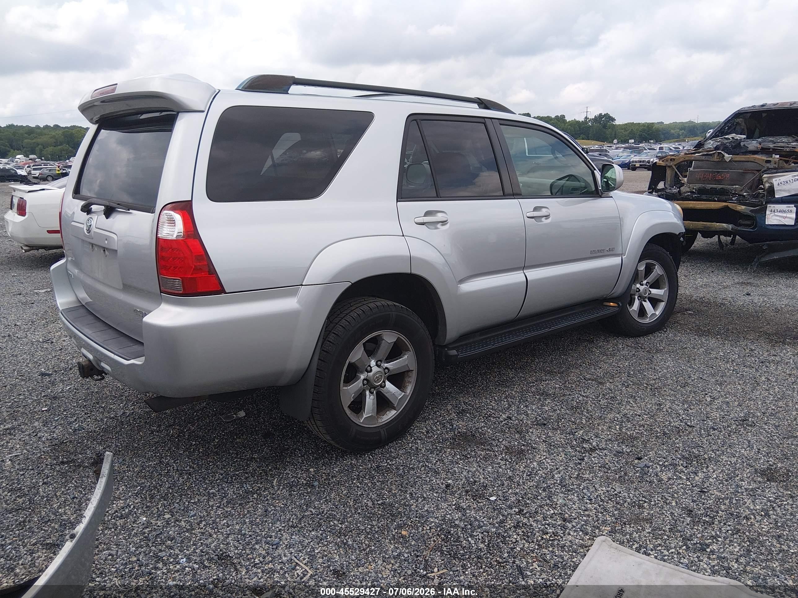 2006 Toyota 4runner Limited V6 Silver vin: JTEBU17R960100741