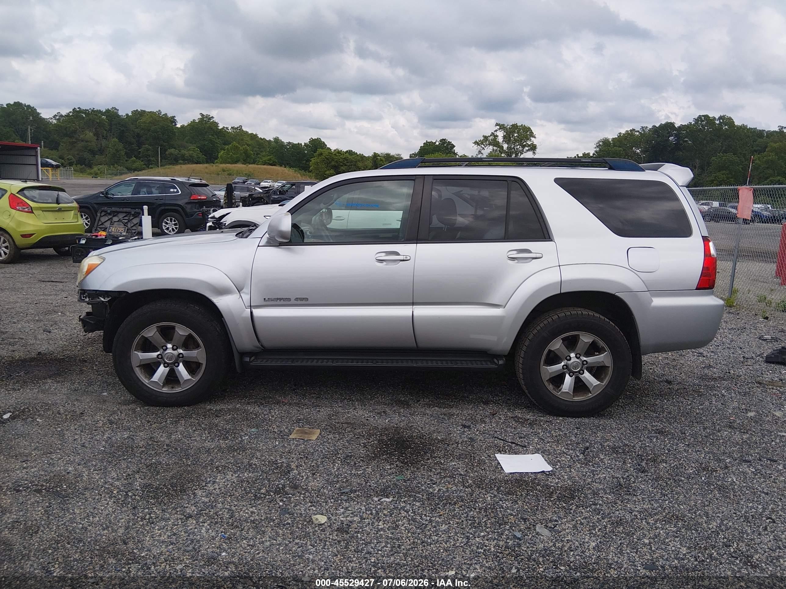 2006 Toyota 4runner Limited V6 Silver vin: JTEBU17R960100741
