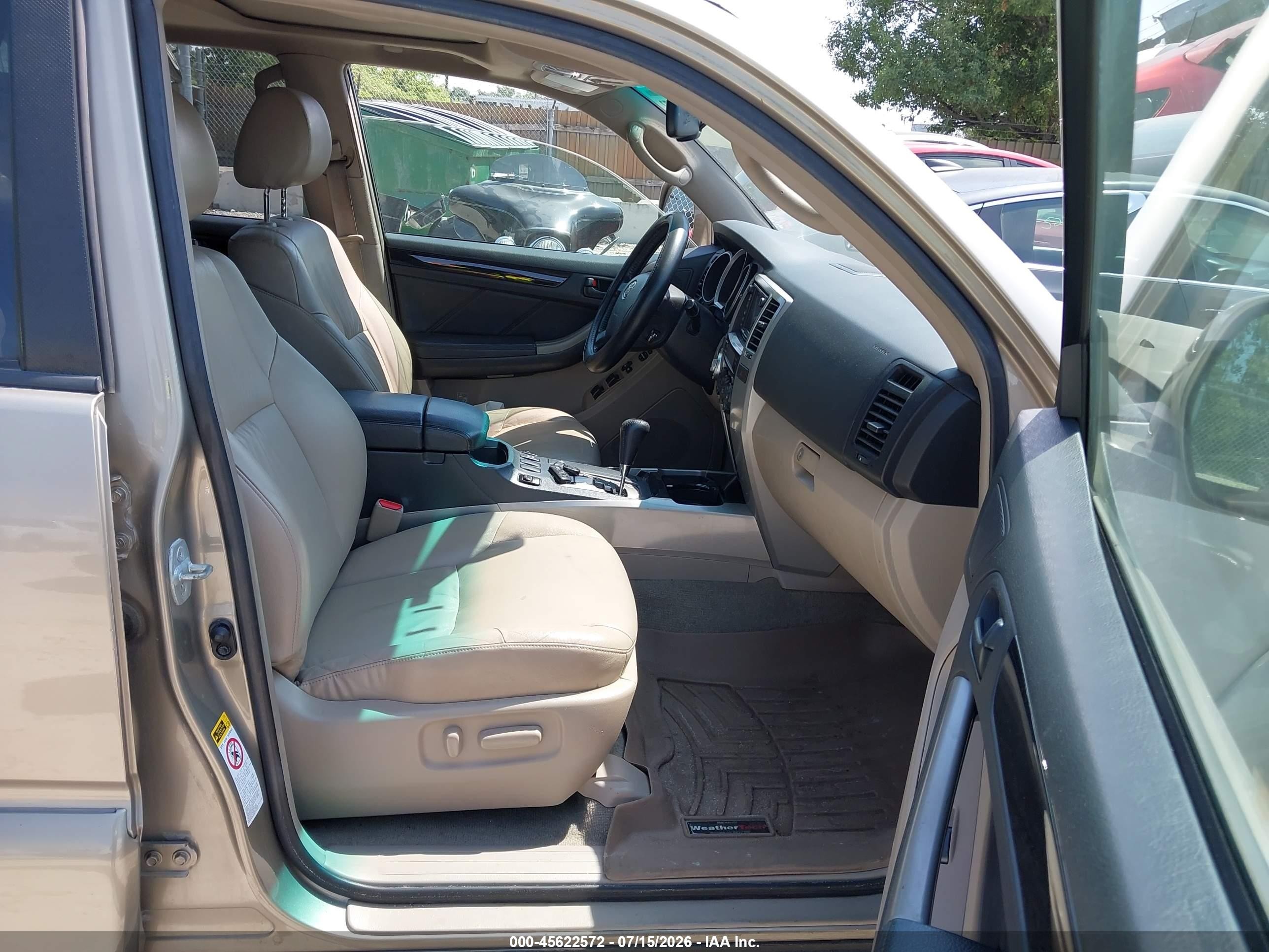 2008 Toyota 4runner Limited V6 Champagne vin: JTEBU17R98K030603