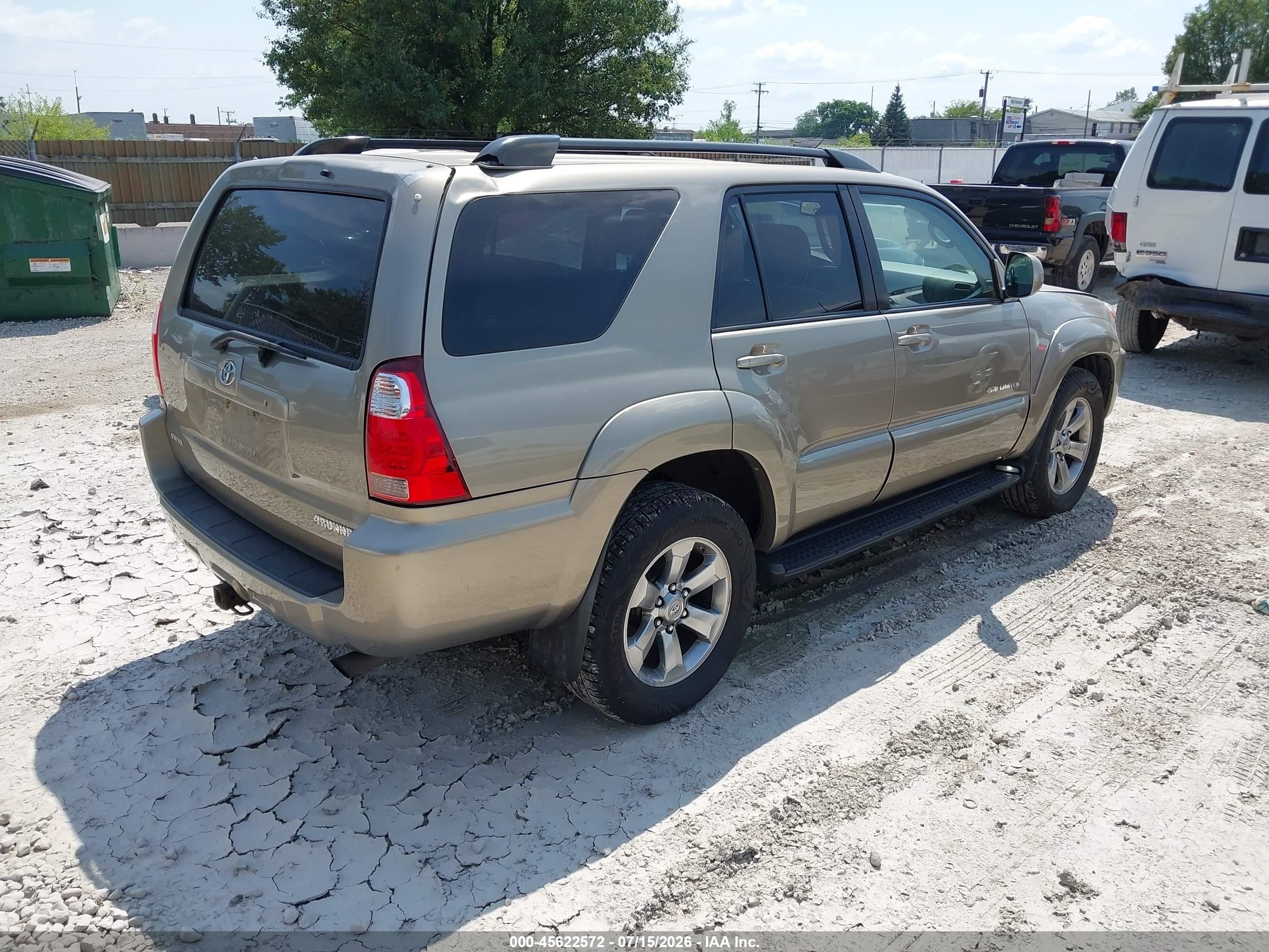 2008 Toyota 4runner Limited V6 Champagne vin: JTEBU17R98K030603