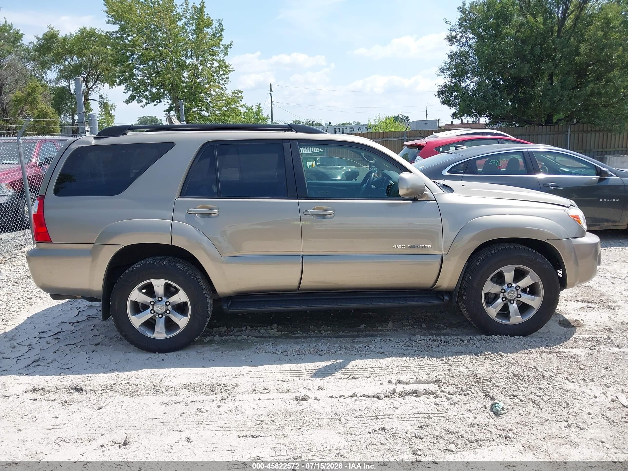 2008 Toyota 4runner Limited V6 Champagne vin: JTEBU17R98K030603