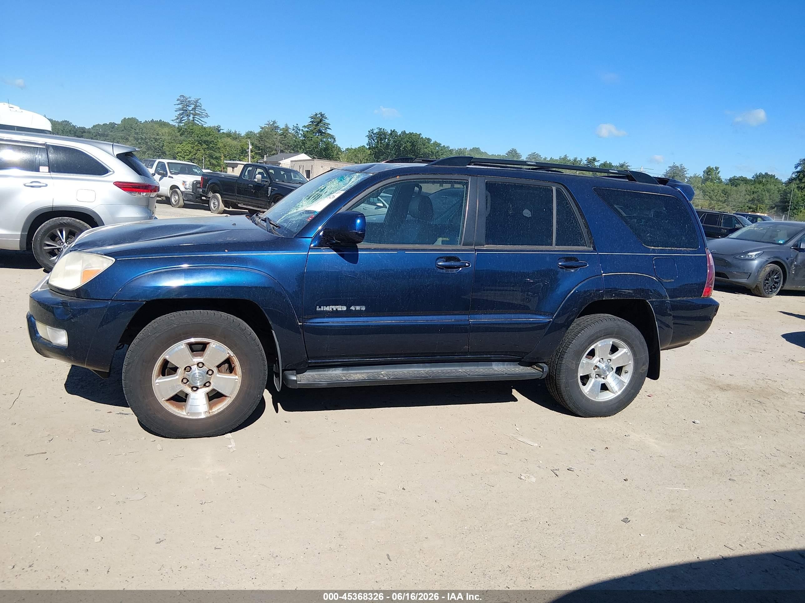 2005 Toyota 4runner Limited V6 Blue vin: JTEBU17RX58046558