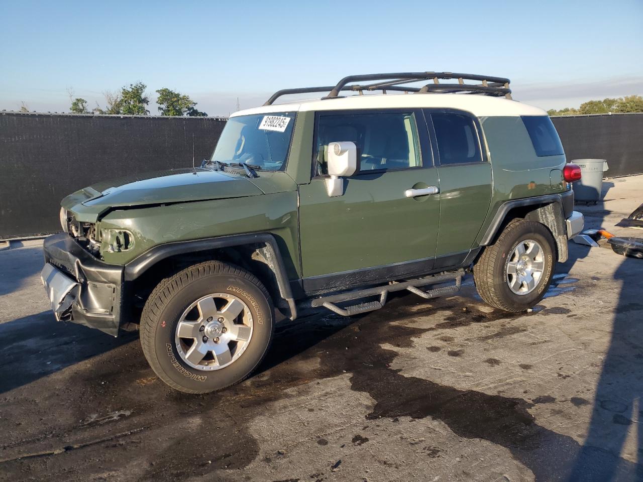 2010 Toyota Fj Cruiser Green vin: JTEBU4BF3AK085200