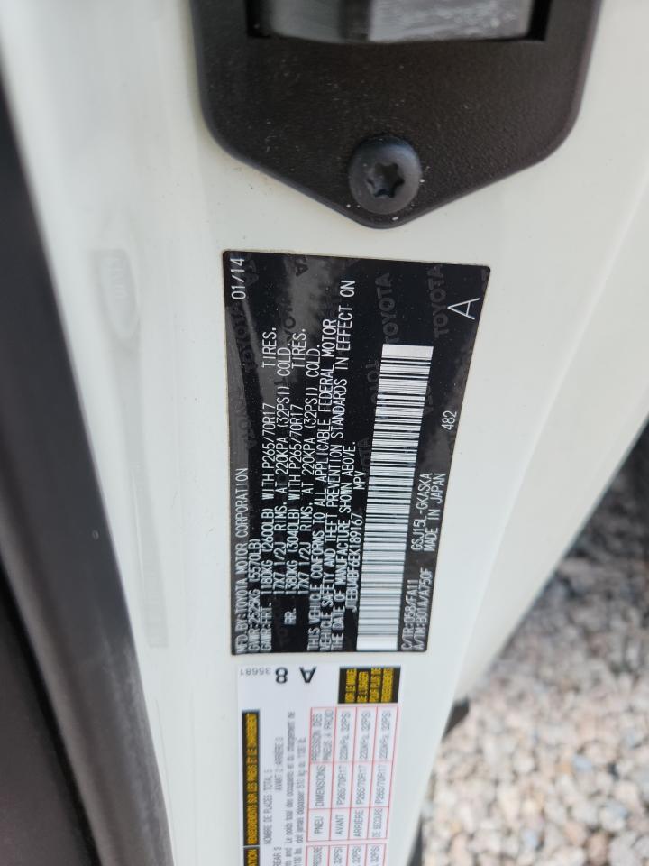 2014 Toyota Fj Cruiser Base Белый vin: JTEBU4BF6EK189167