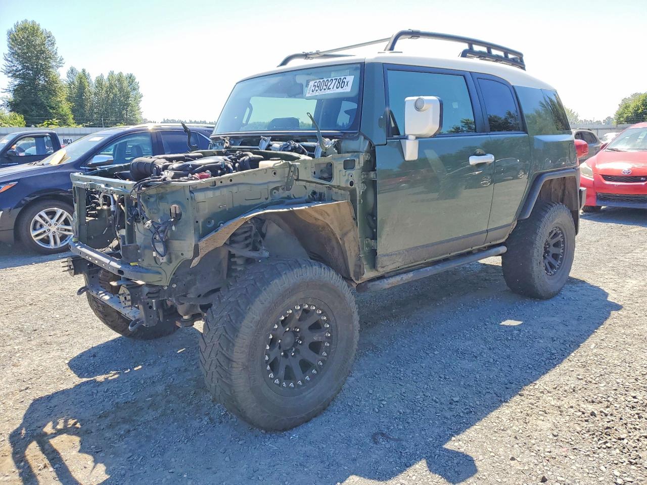 2014 Toyota Fj Cruiser Base Green vin: JTEBU4BF9EK185033