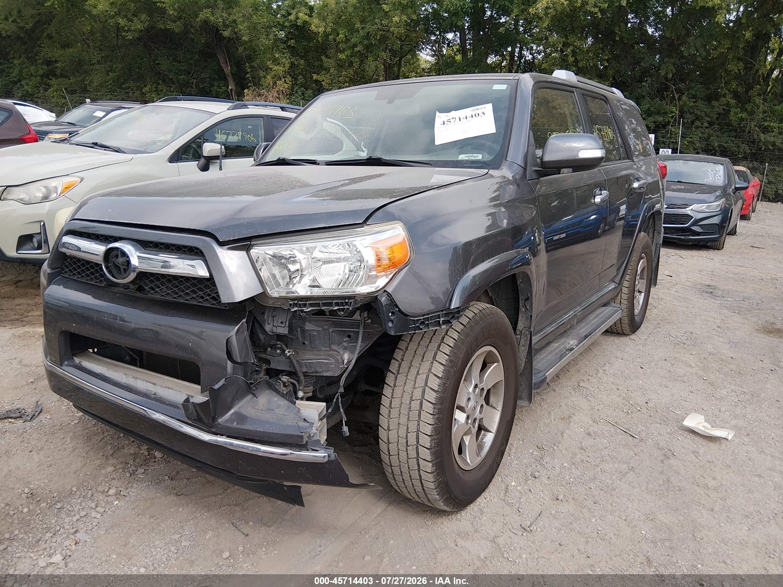 2011 Toyota 4runner Sr5 V6 Gray vin: JTEBU5JR0B5034867