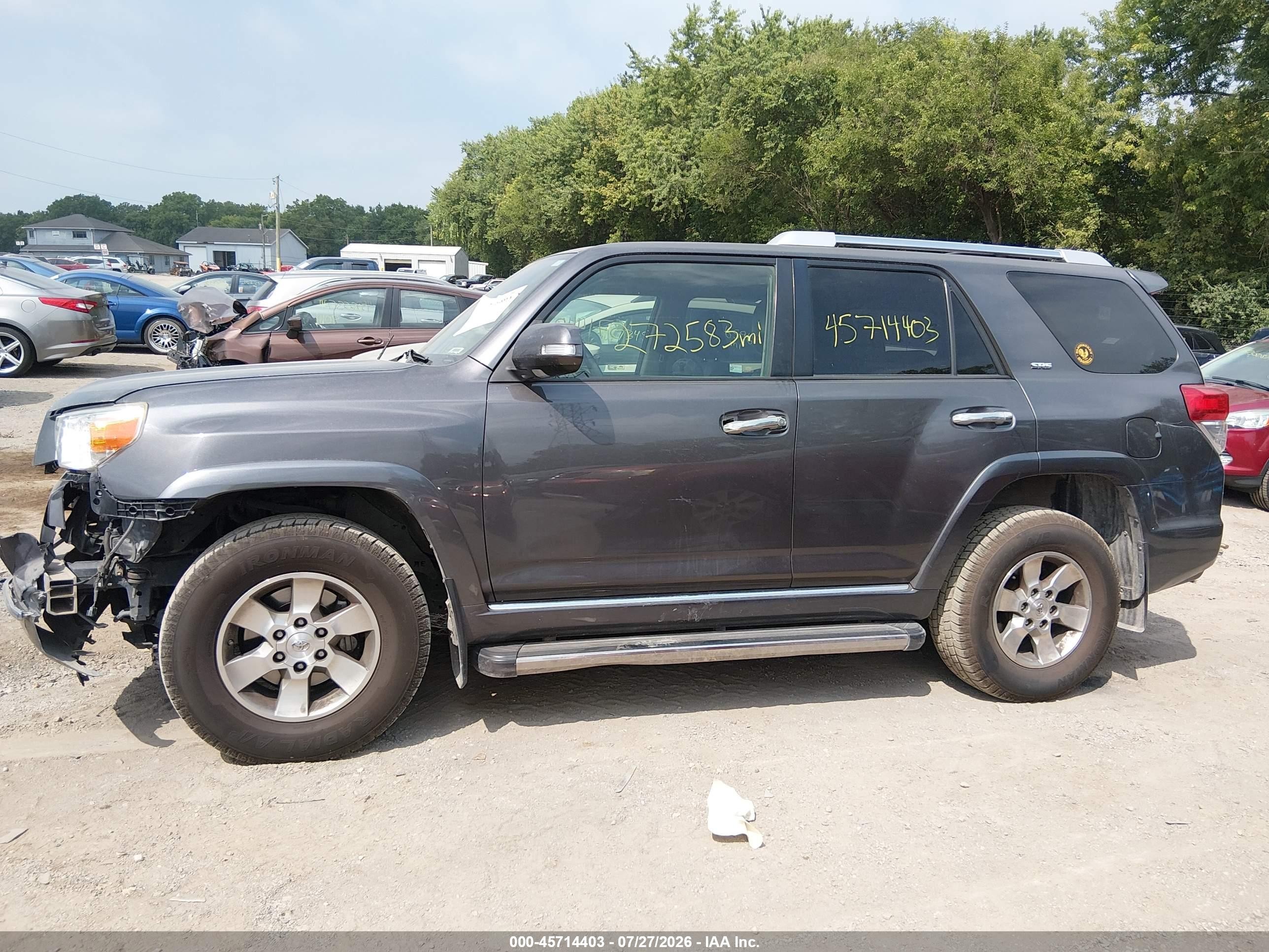 2011 Toyota 4runner Sr5 V6 Gray vin: JTEBU5JR0B5034867