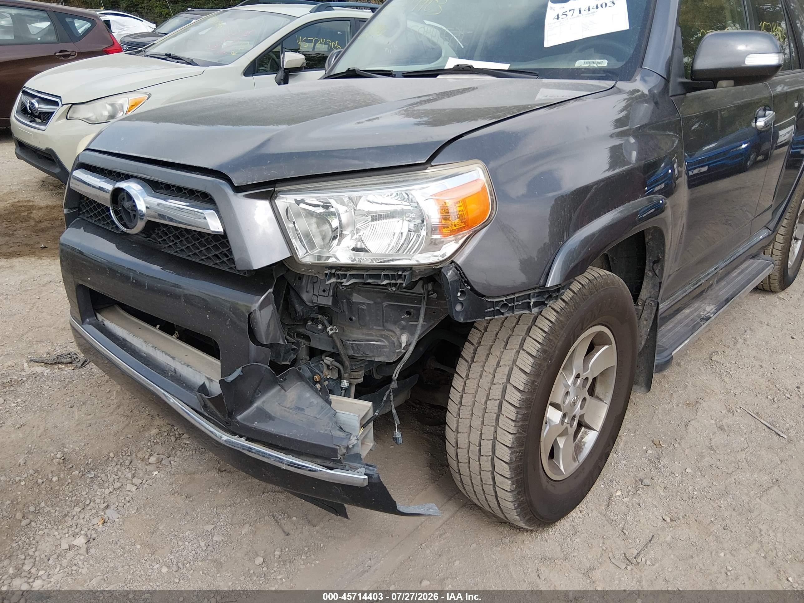 2011 Toyota 4runner Sr5 V6 Gray vin: JTEBU5JR0B5034867