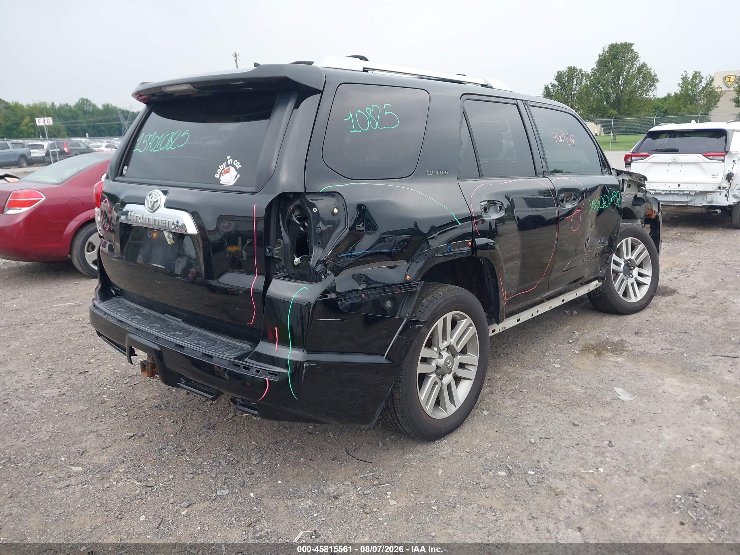 2013 Toyota 4runner Limited Black vin: JTEBU5JR0D5130033