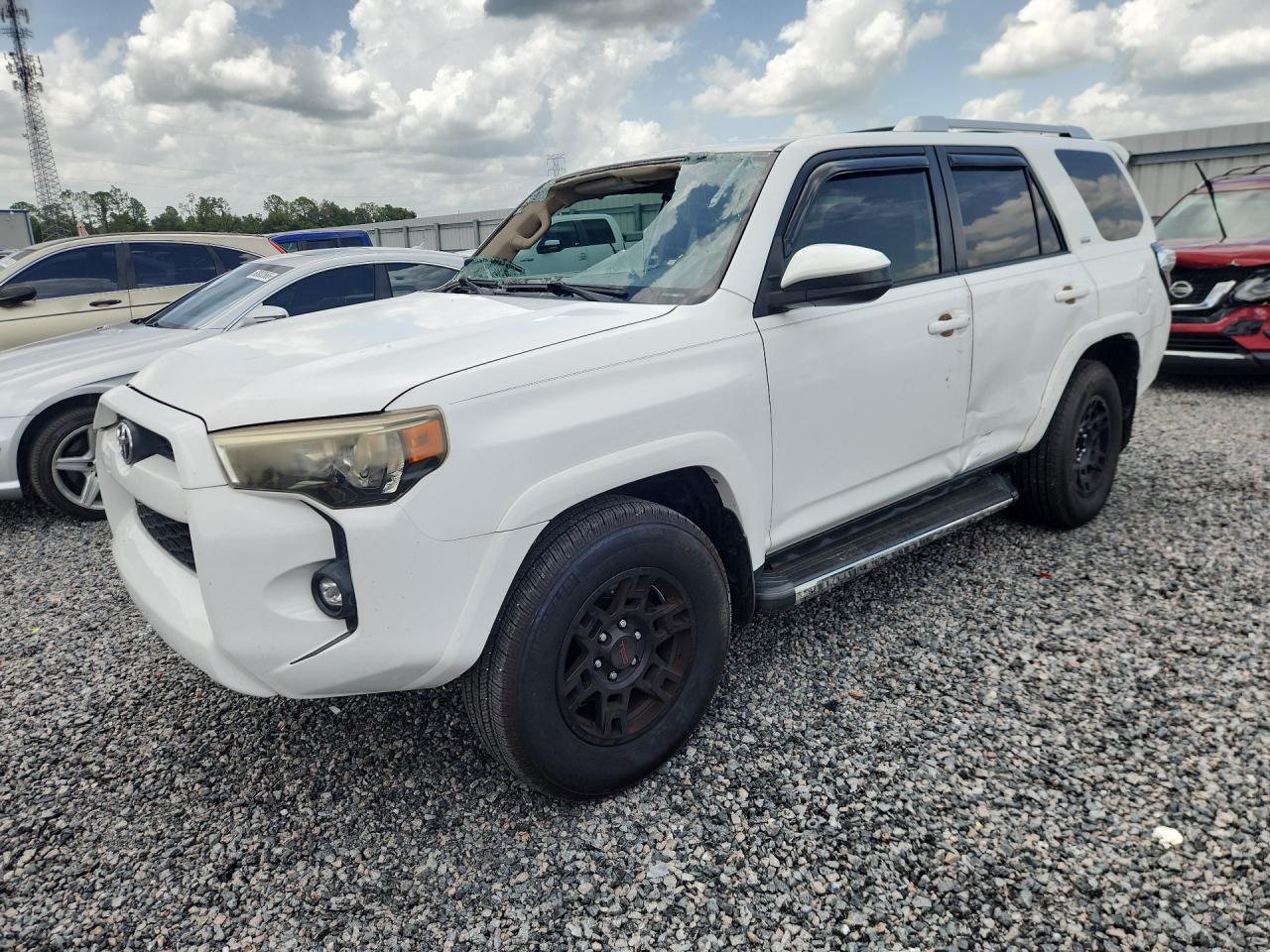 2014 Toyota 4runner Sr5 White vin: JTEBU5JR0E5164944