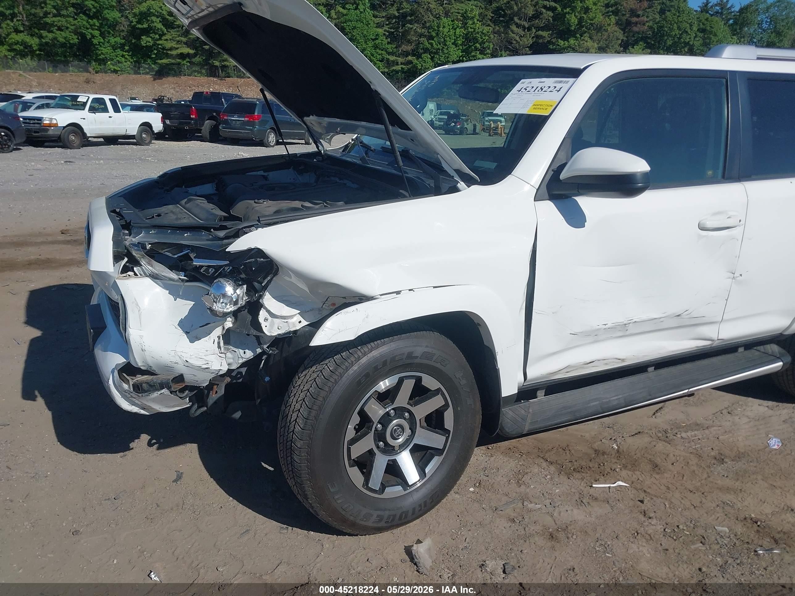 2015 Toyota 4runner Sr5 White vin: JTEBU5JR0F5246092