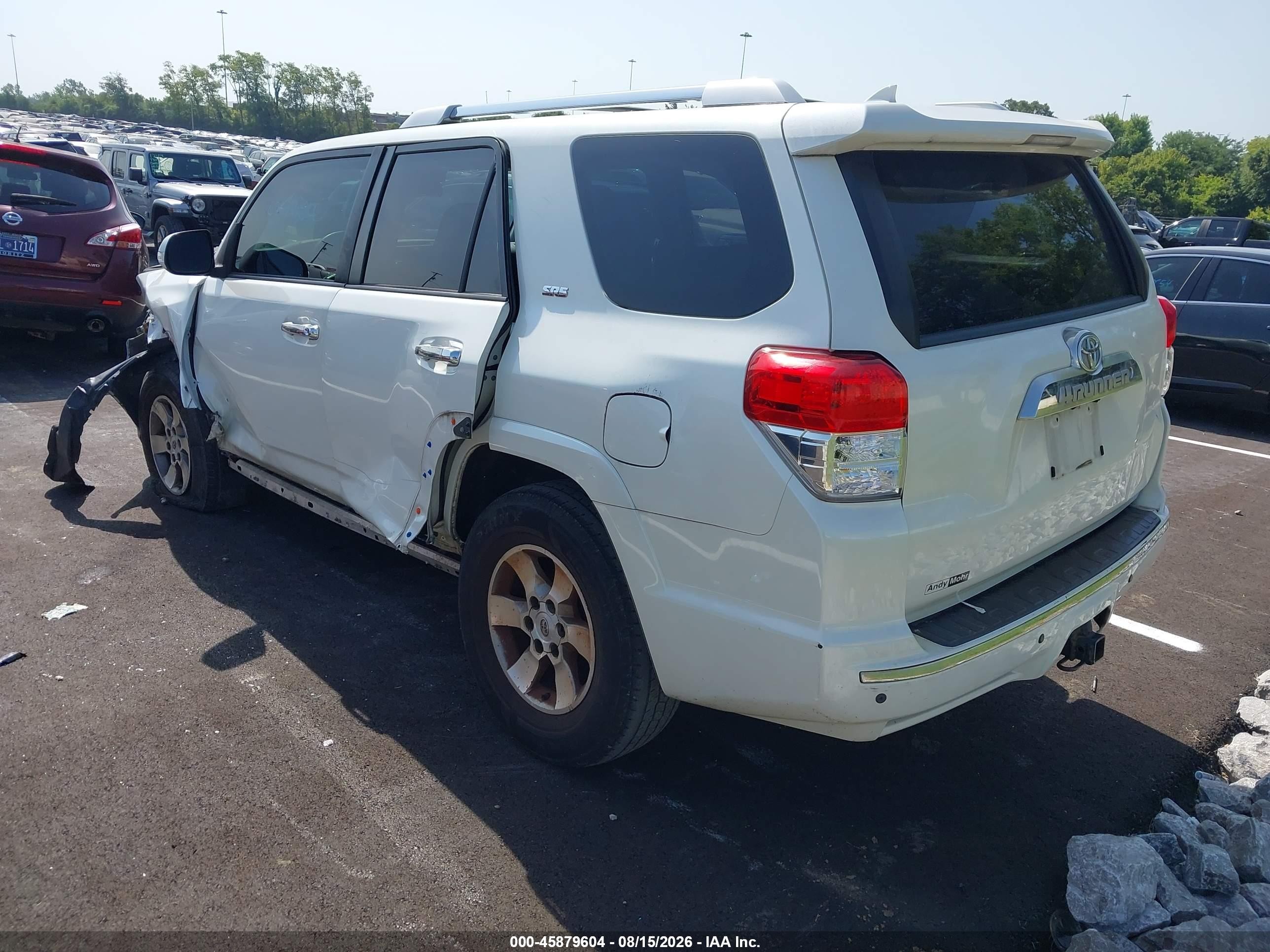 2012 Toyota 4runner Sr5 White vin: JTEBU5JR1C5080807