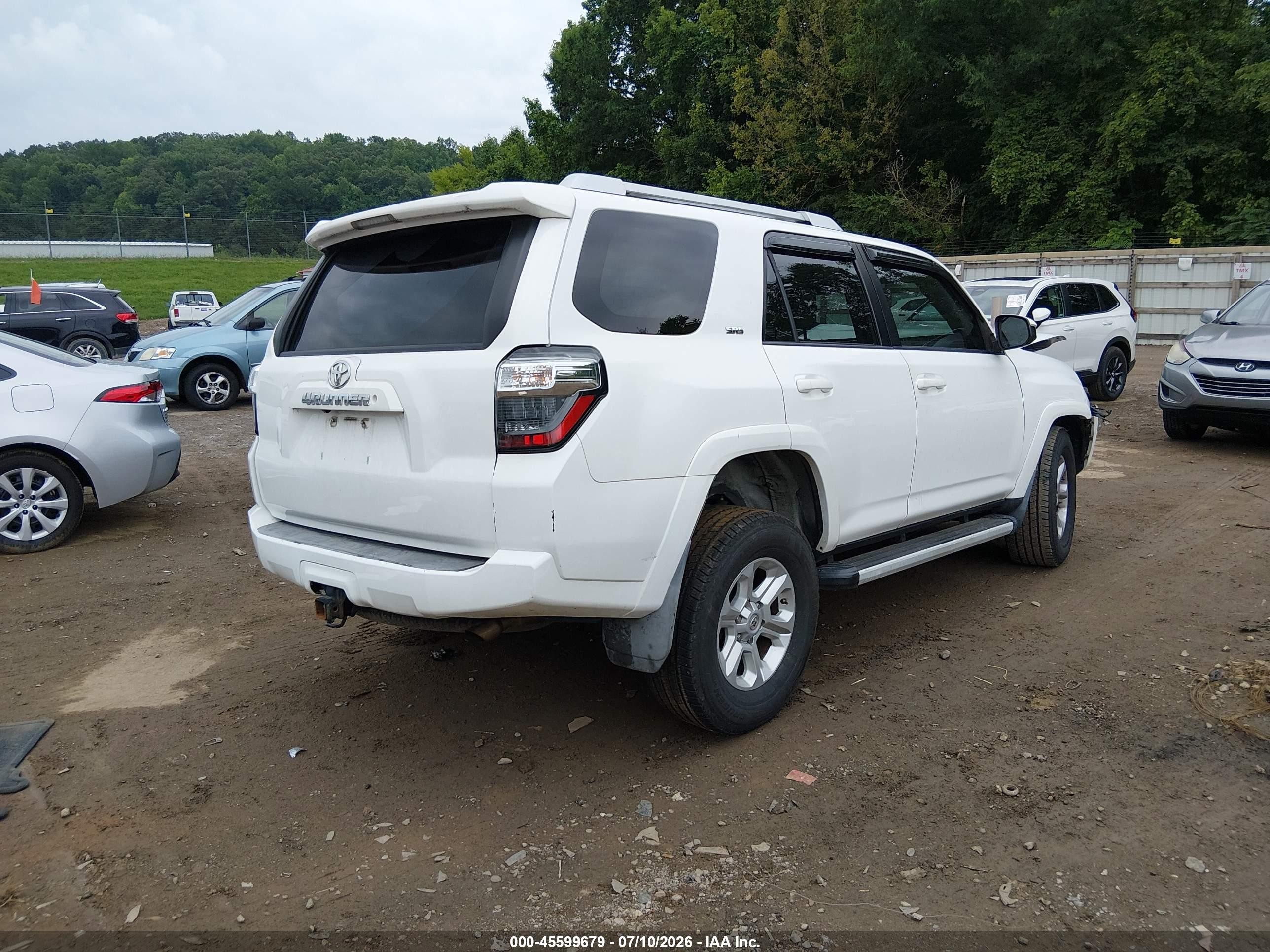 2015 Toyota 4runner Sr5 White vin: JTEBU5JR1F5252161