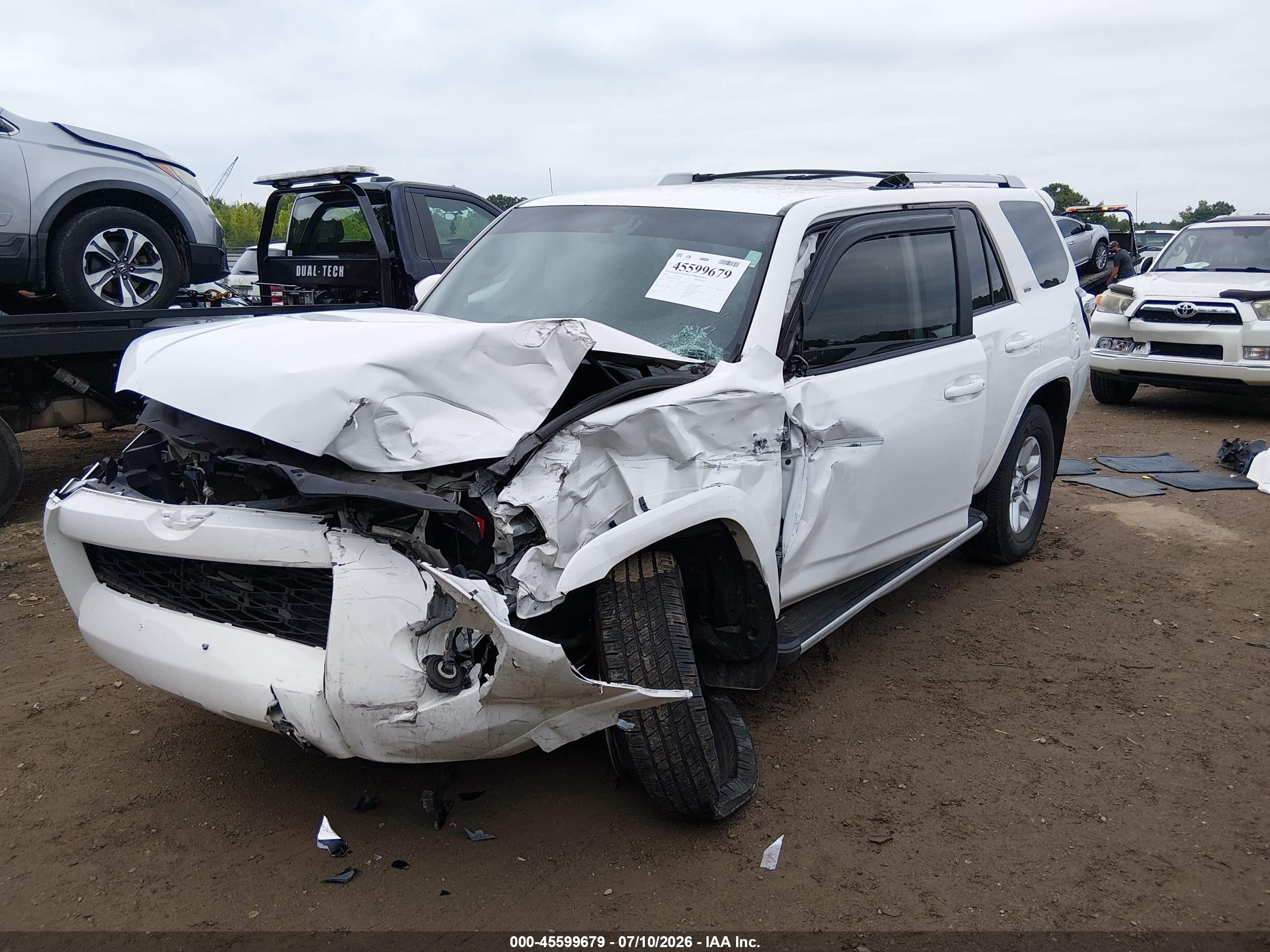 2015 Toyota 4runner Sr5 White vin: JTEBU5JR1F5252161