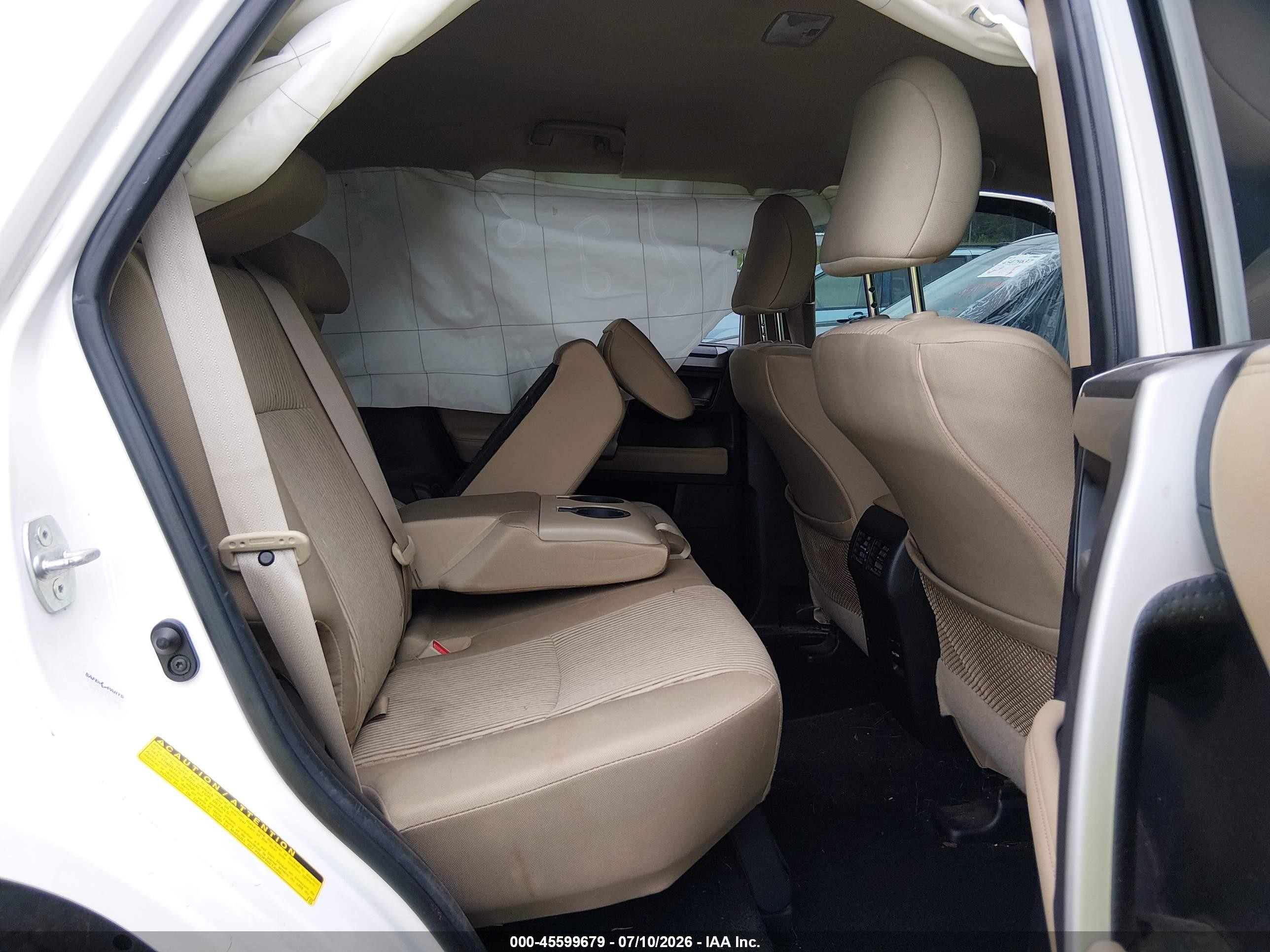 2015 Toyota 4runner Sr5 White vin: JTEBU5JR1F5252161