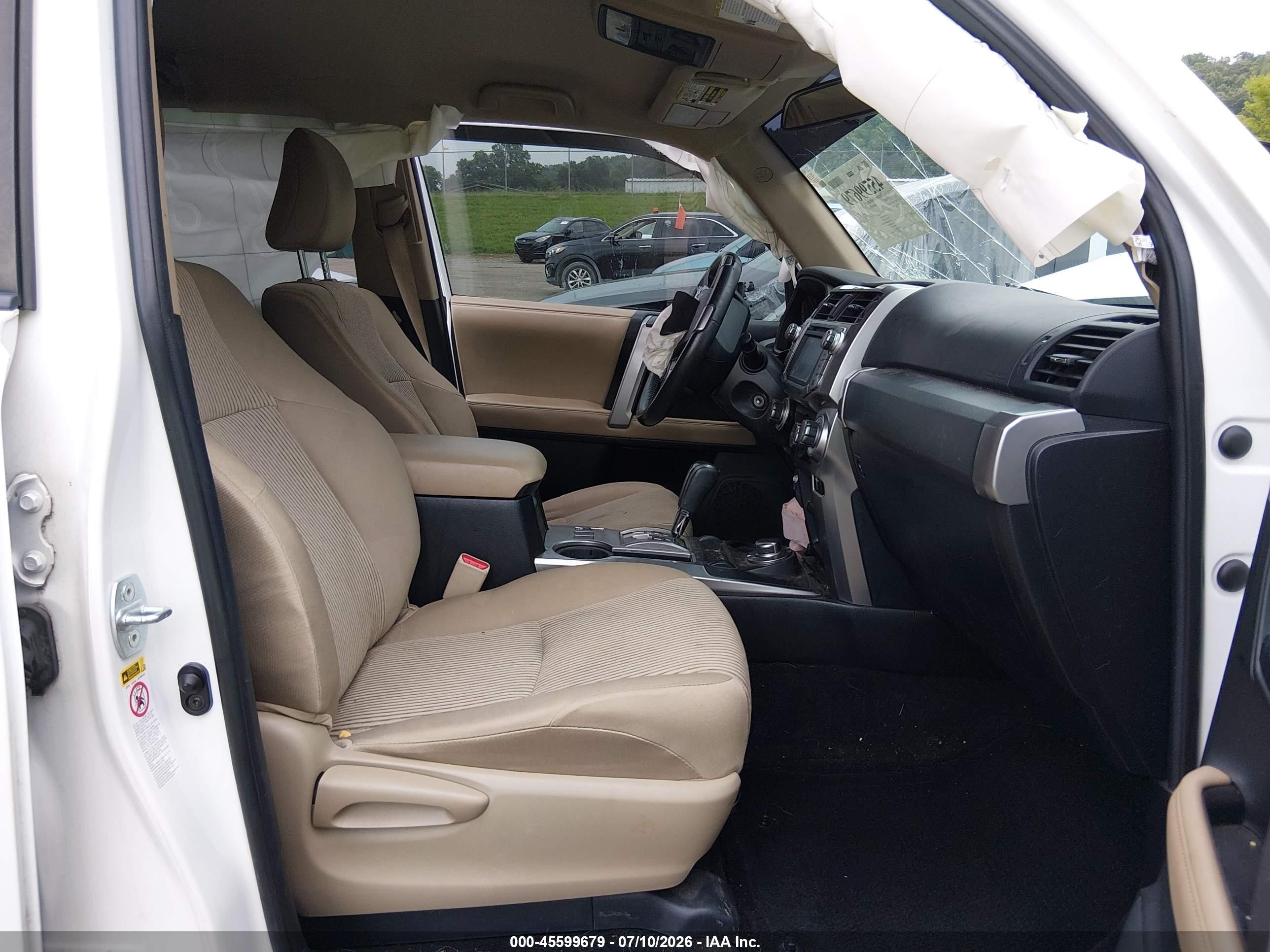 2015 Toyota 4runner Sr5 White vin: JTEBU5JR1F5252161